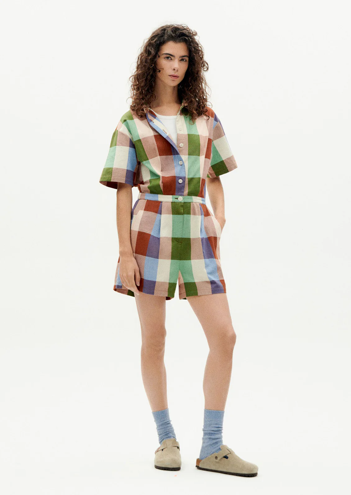 Agata Jumpsuit in Multicolor Madras - Image 3