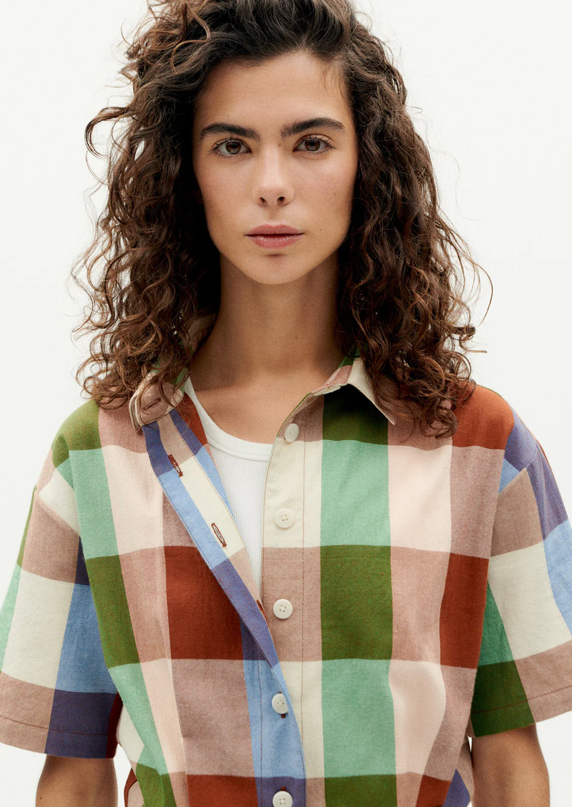 Agata Jumpsuit in Multicolor Madras - Image 4