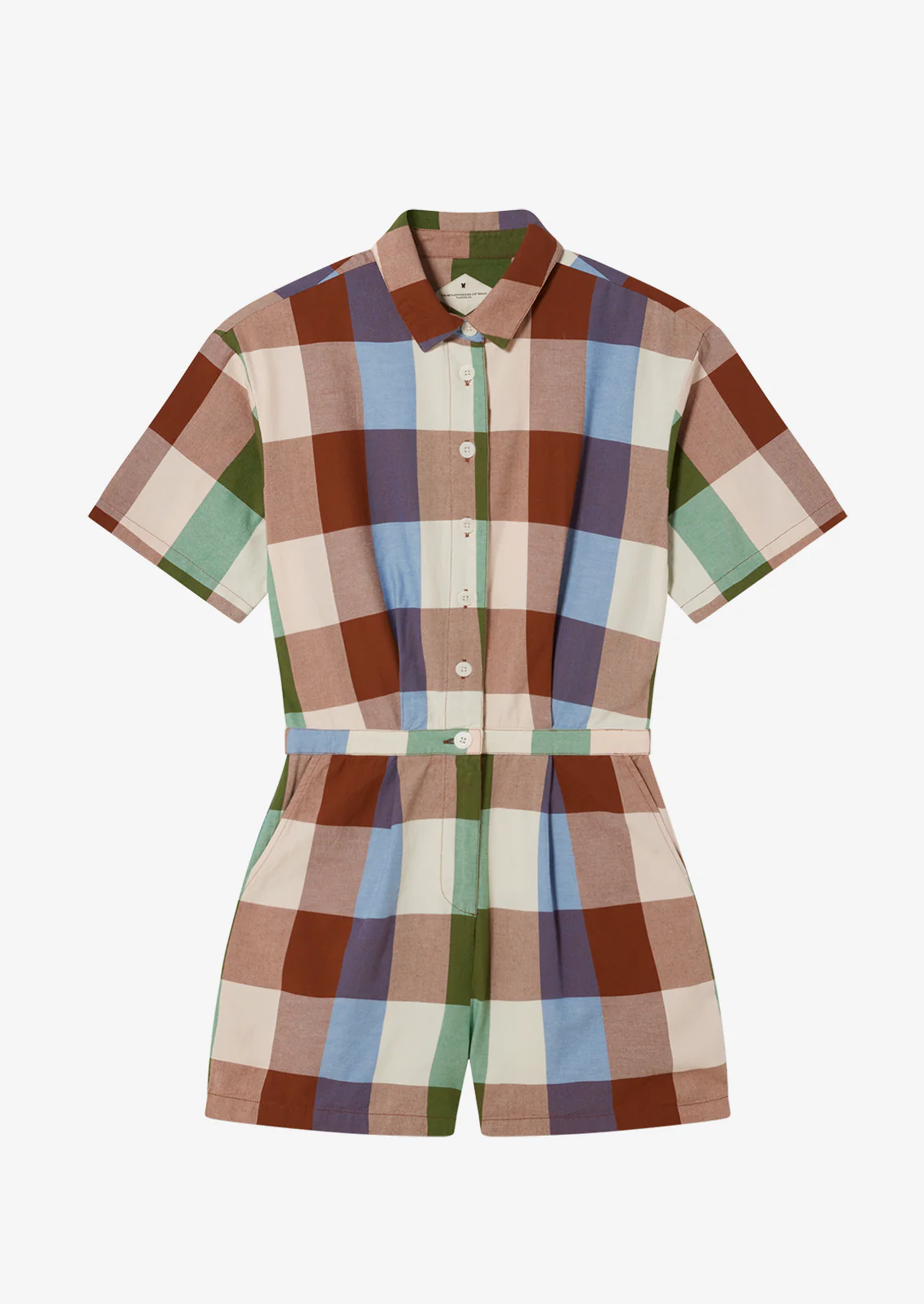 Agata Jumpsuit in Multicolor Madras - Image 7