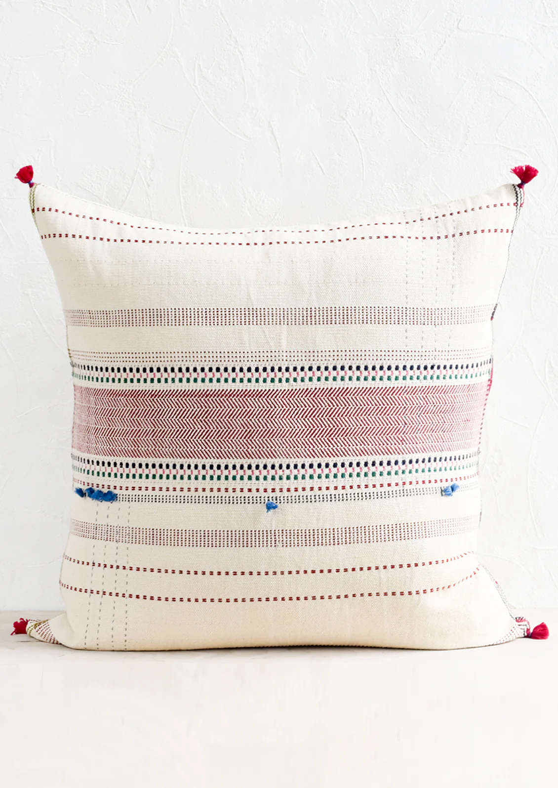 Ahir Pillow in Ruby Multi