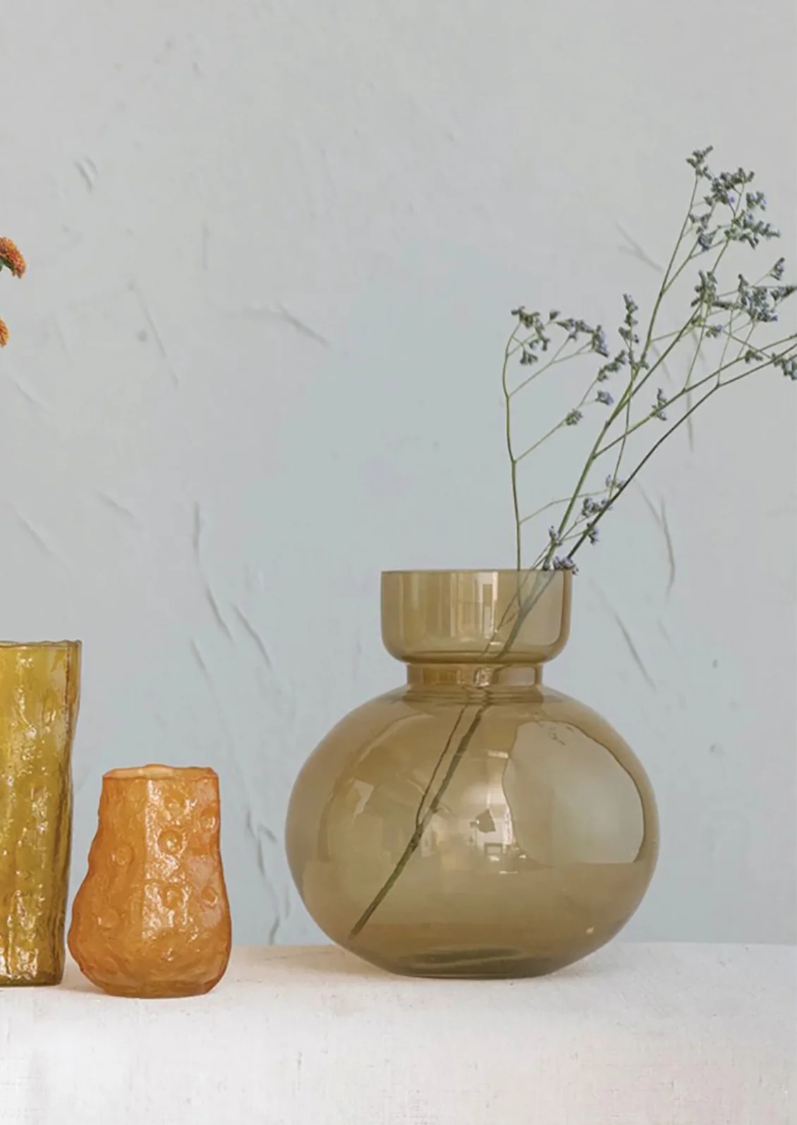 Amber Glass Vase - Image 2