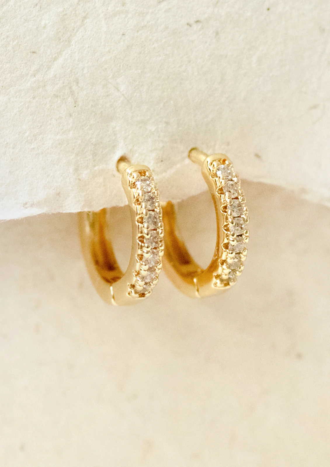 Anastasia Pavé Huggie Hoops