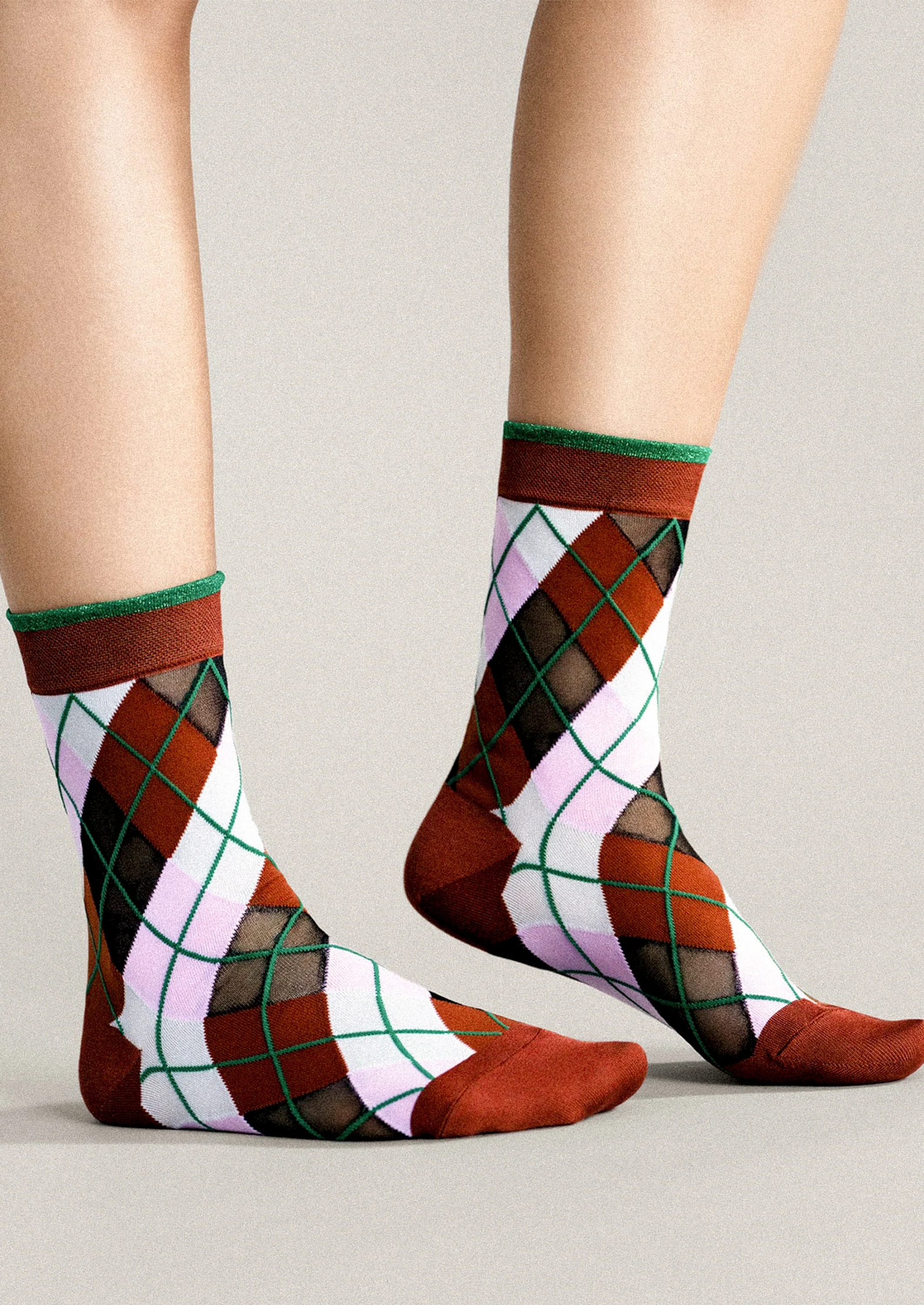 Argyle Sheer Socks
