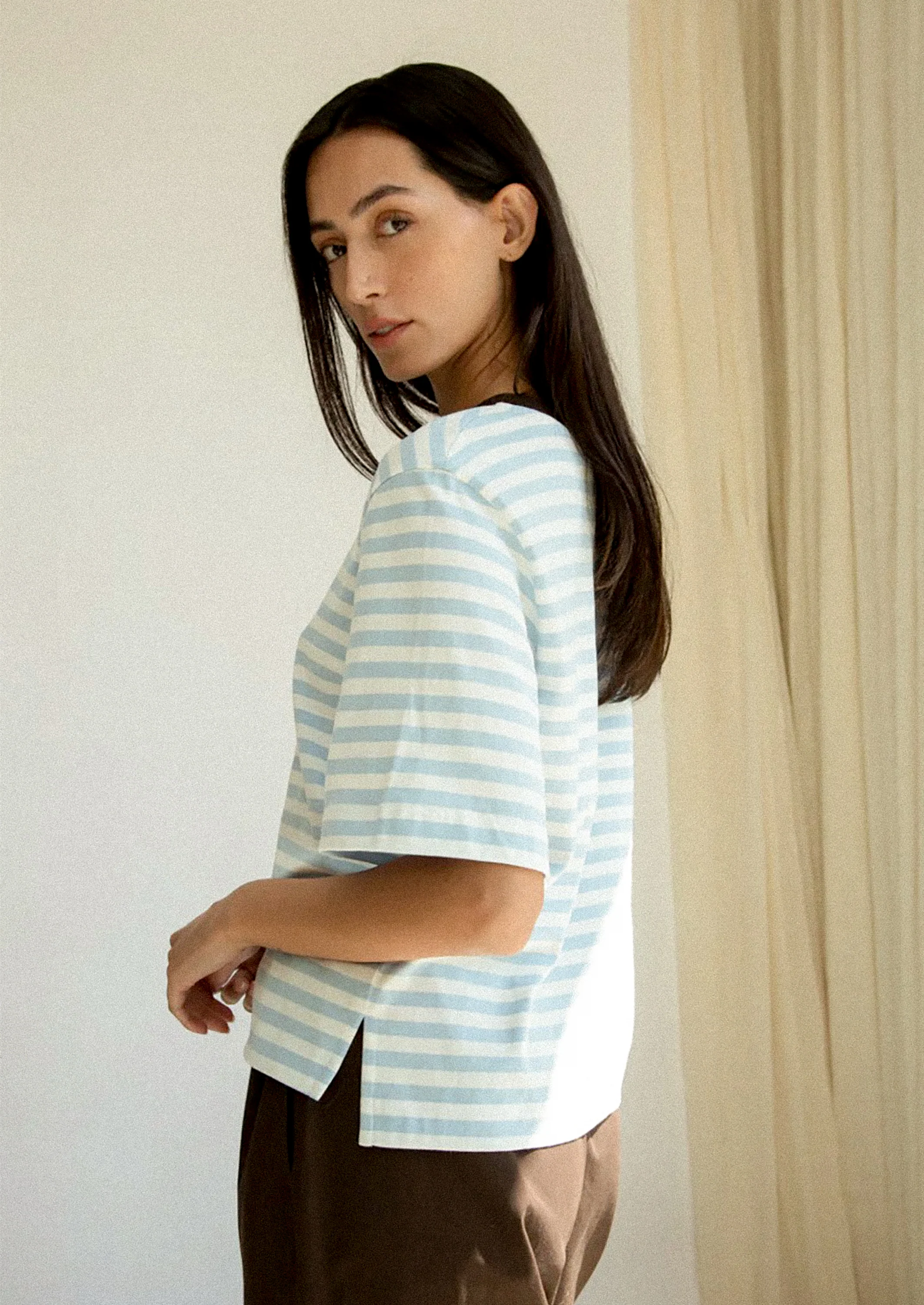 Bay Striped Cotton Tee - Image 9