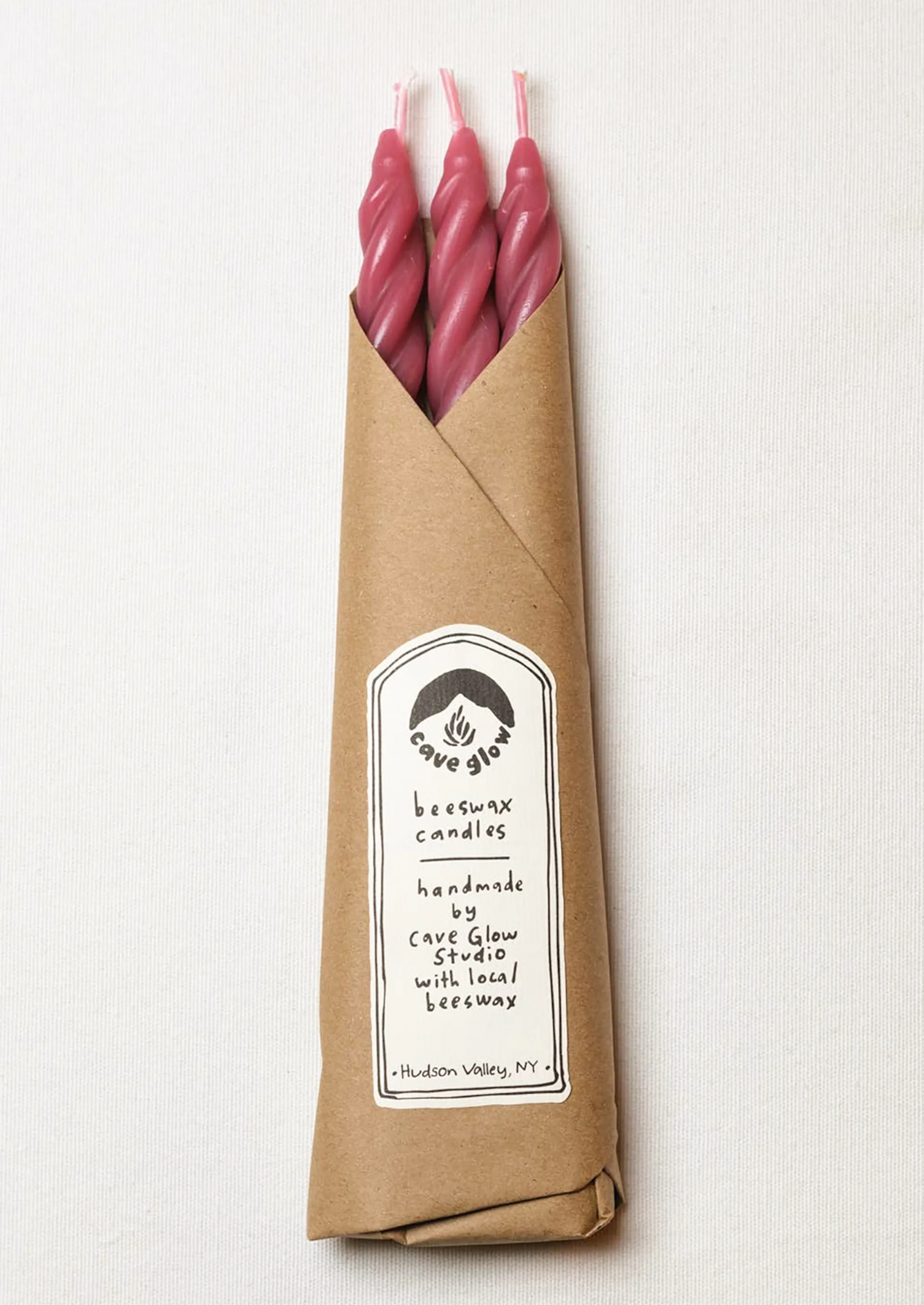 Spiral Beeswax Taper Candle Set - Image 3