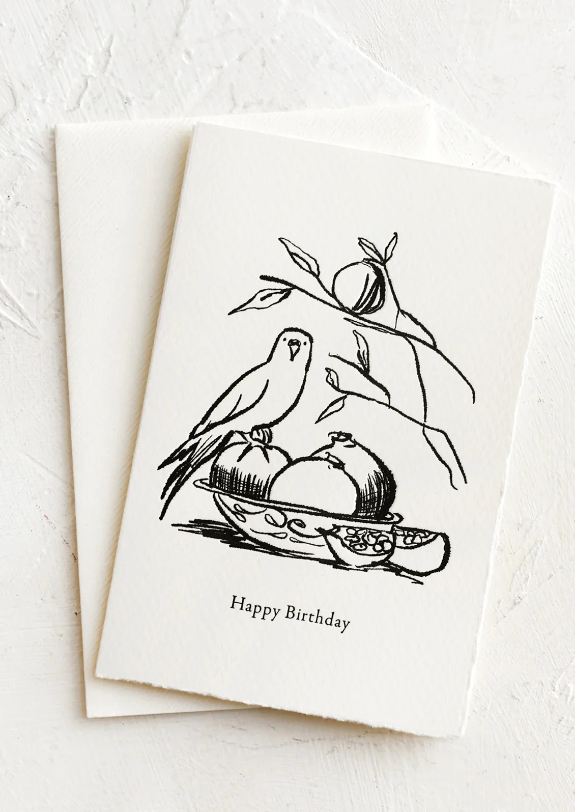 Bird with Fruit Birthday Card
