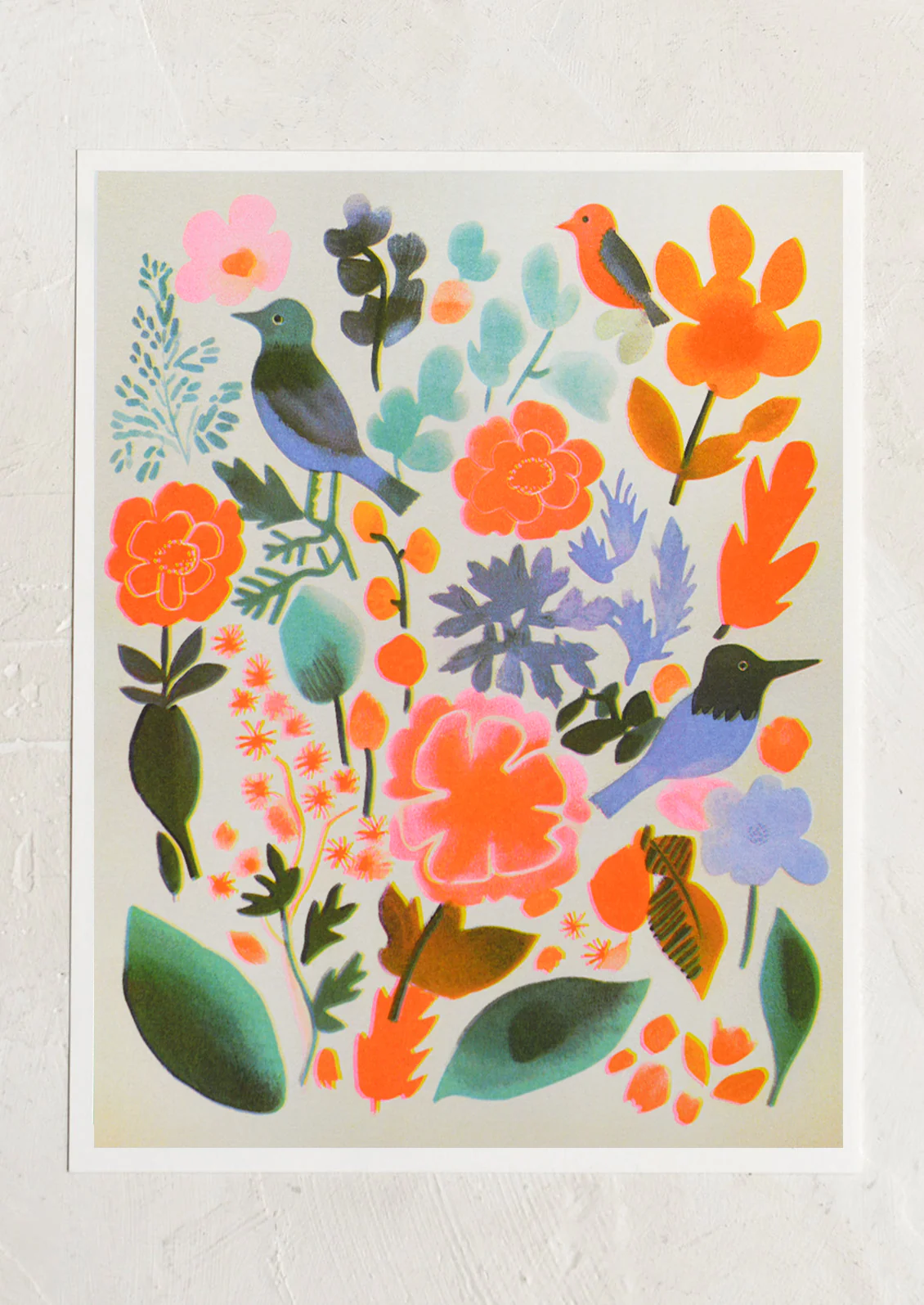 Birds & Flowers Print