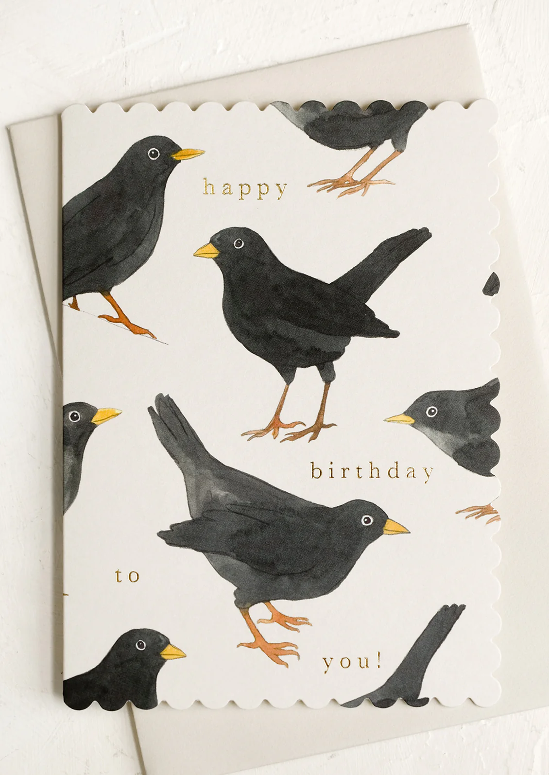 Blackbird Birthday Card