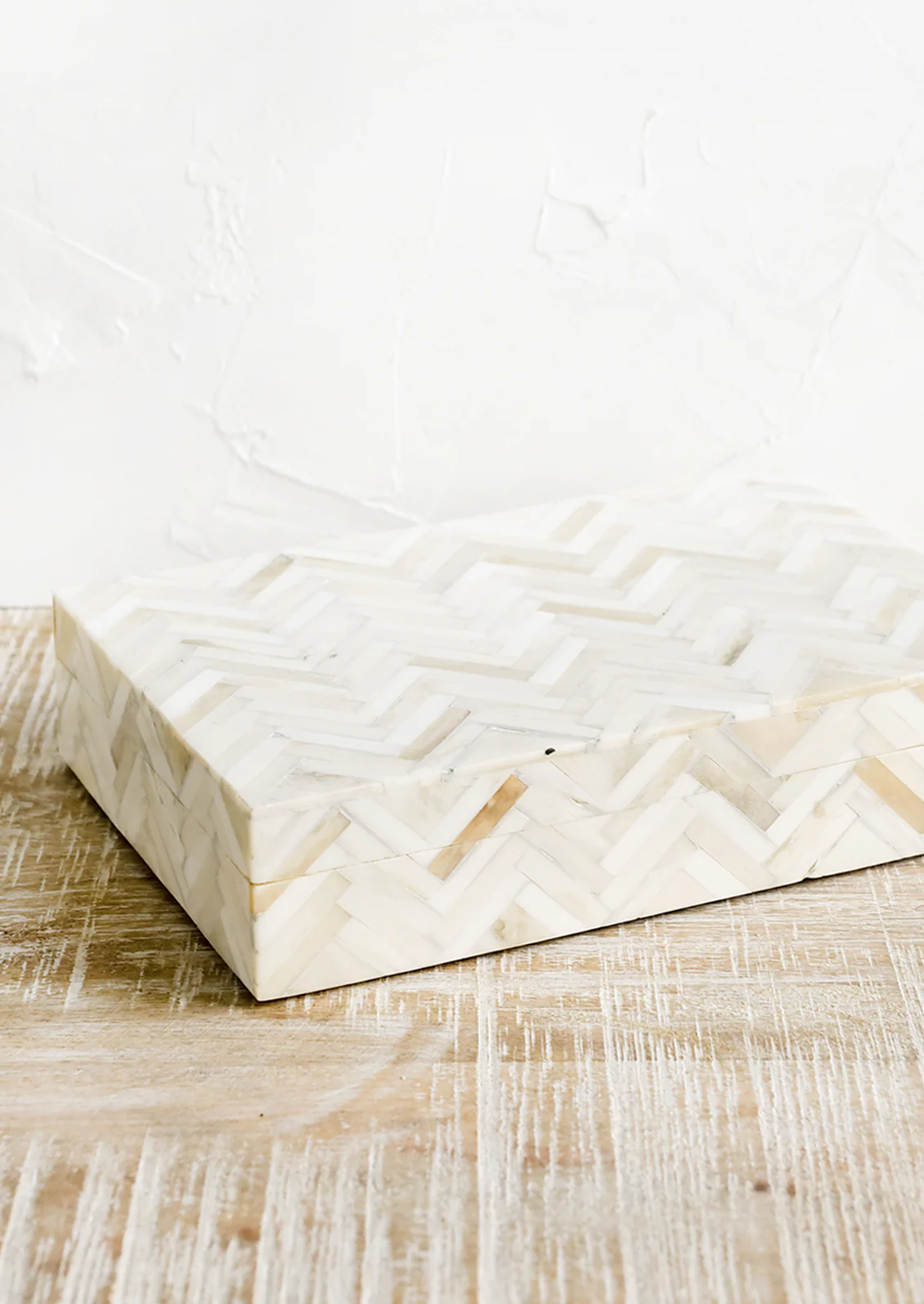 Bleached Chevron Keepsake Box