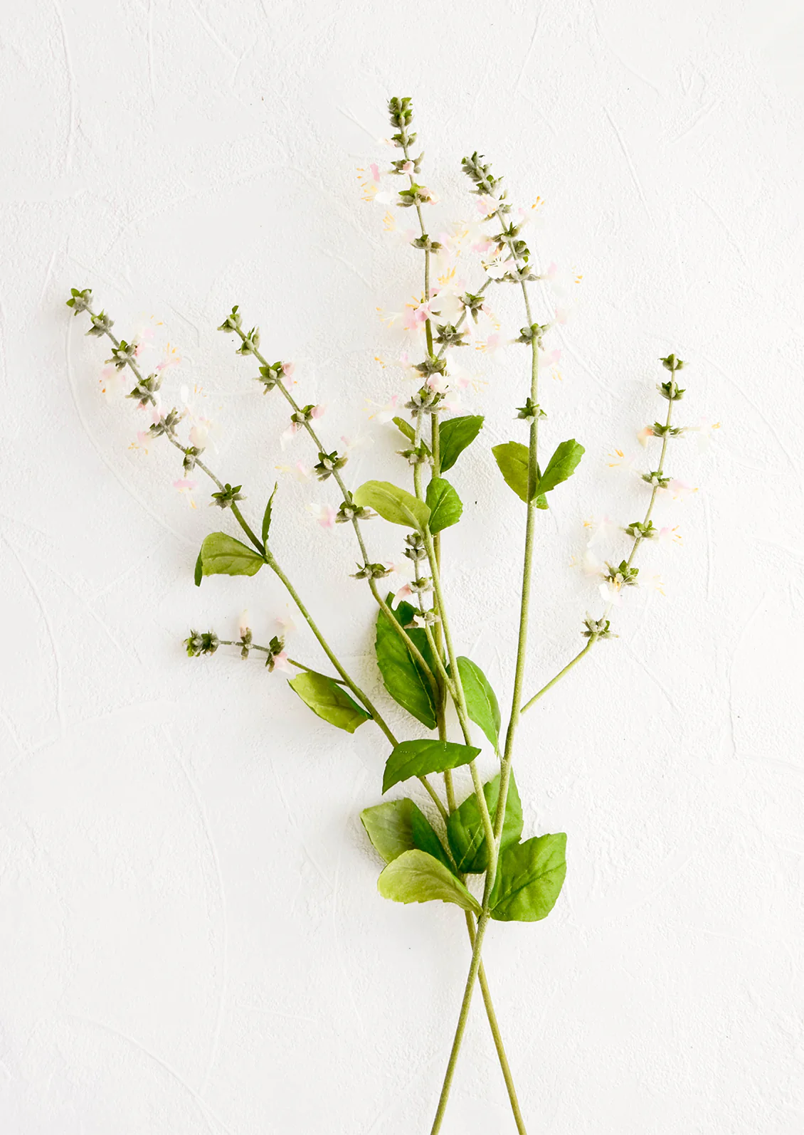 Faux Blooming Basil Stem