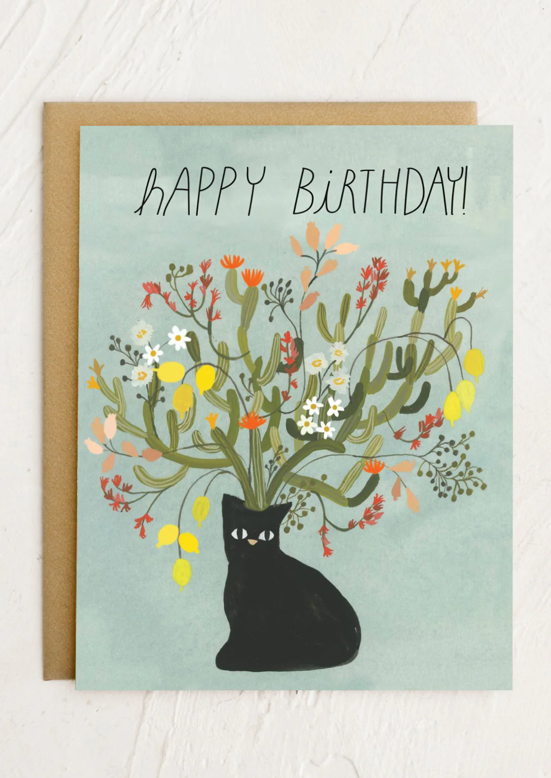 Blooming Kitty Birthday Card