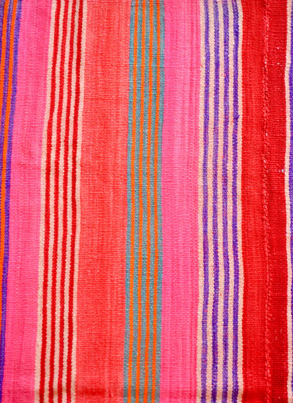 Bolivian Frazada Rug in Monterrey Stripe - Image 2