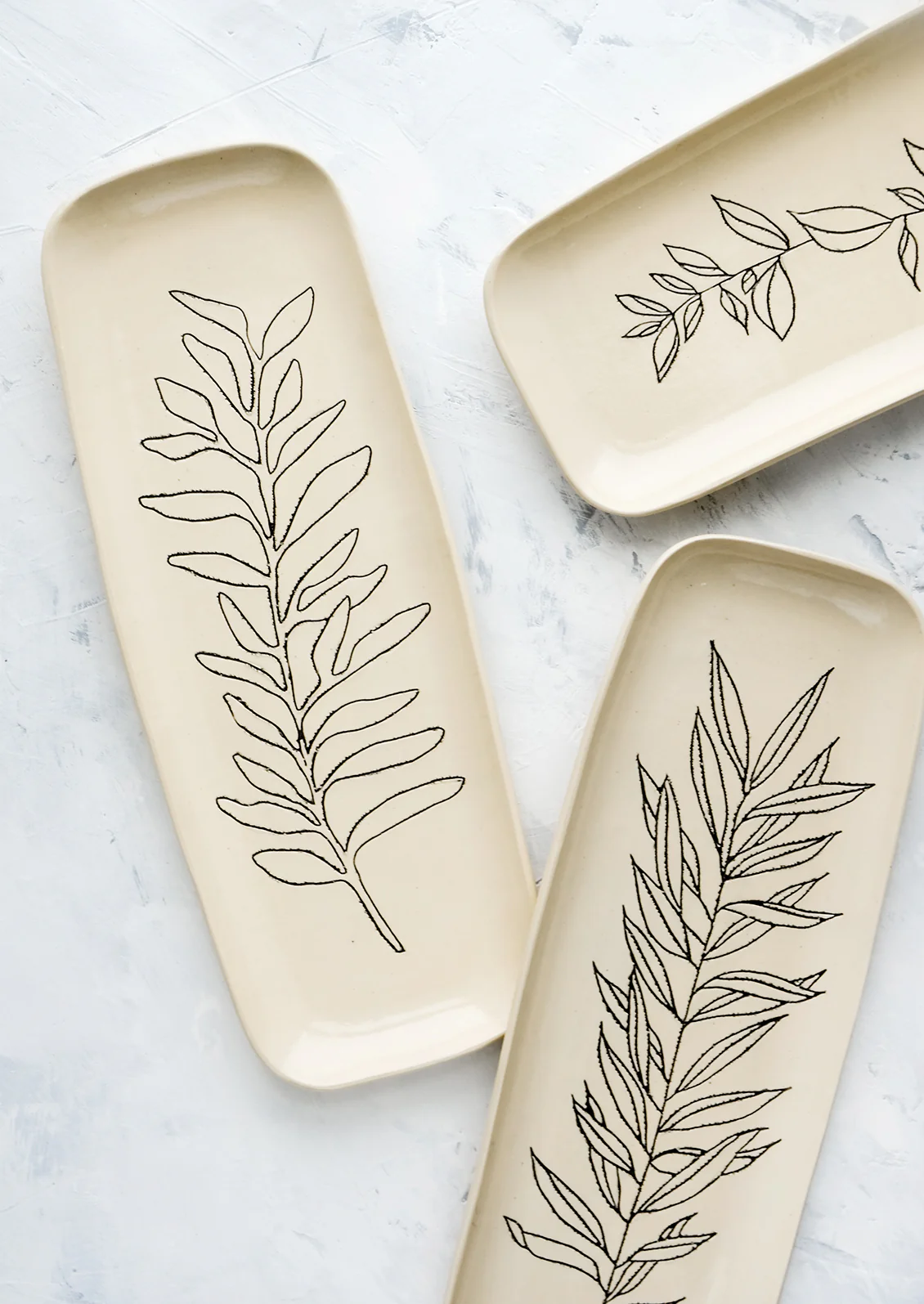 Botanical Oblong Ceramic Platter - Image 3