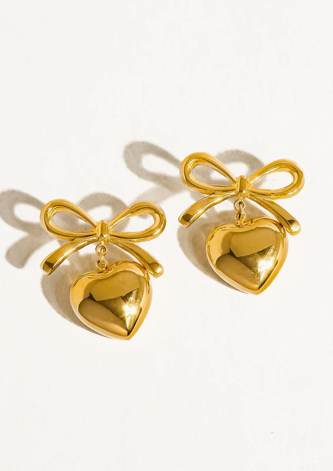 Bow & Heart Earrings - Image 2