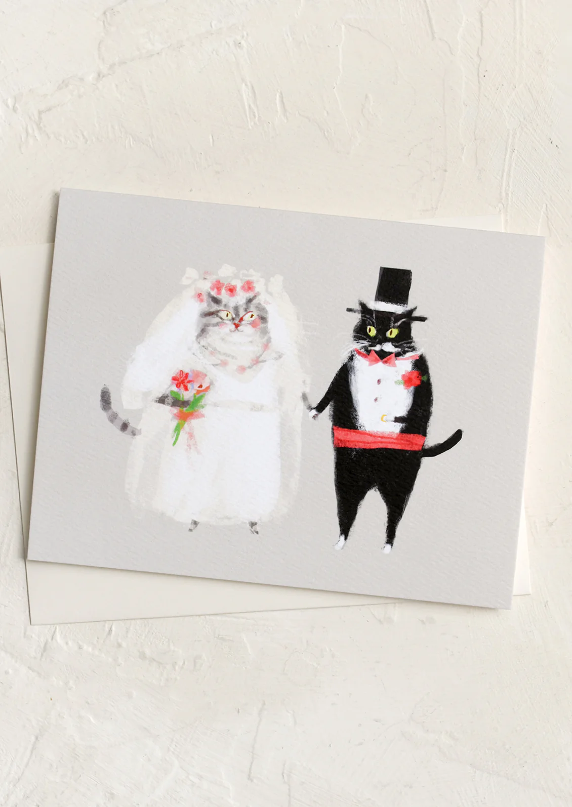 Bride & Groom Cats Card