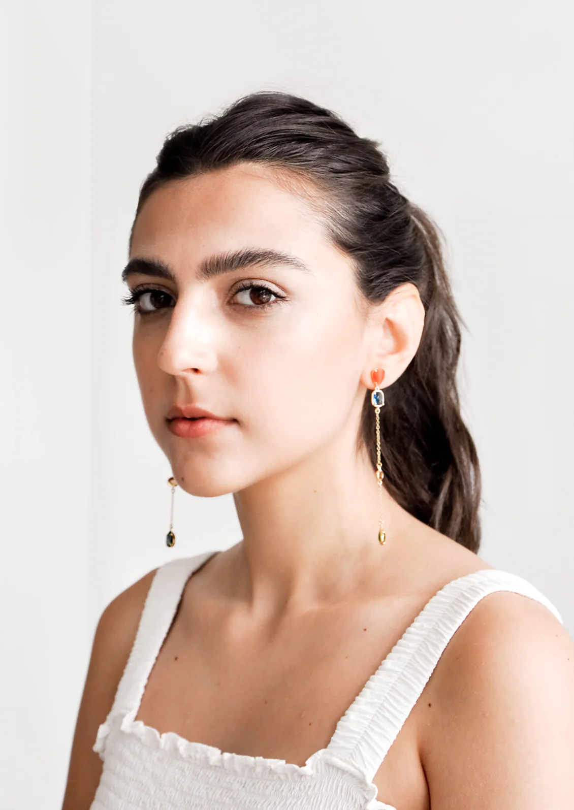 Calhoun Multicolor Gem Earrings - Image 2