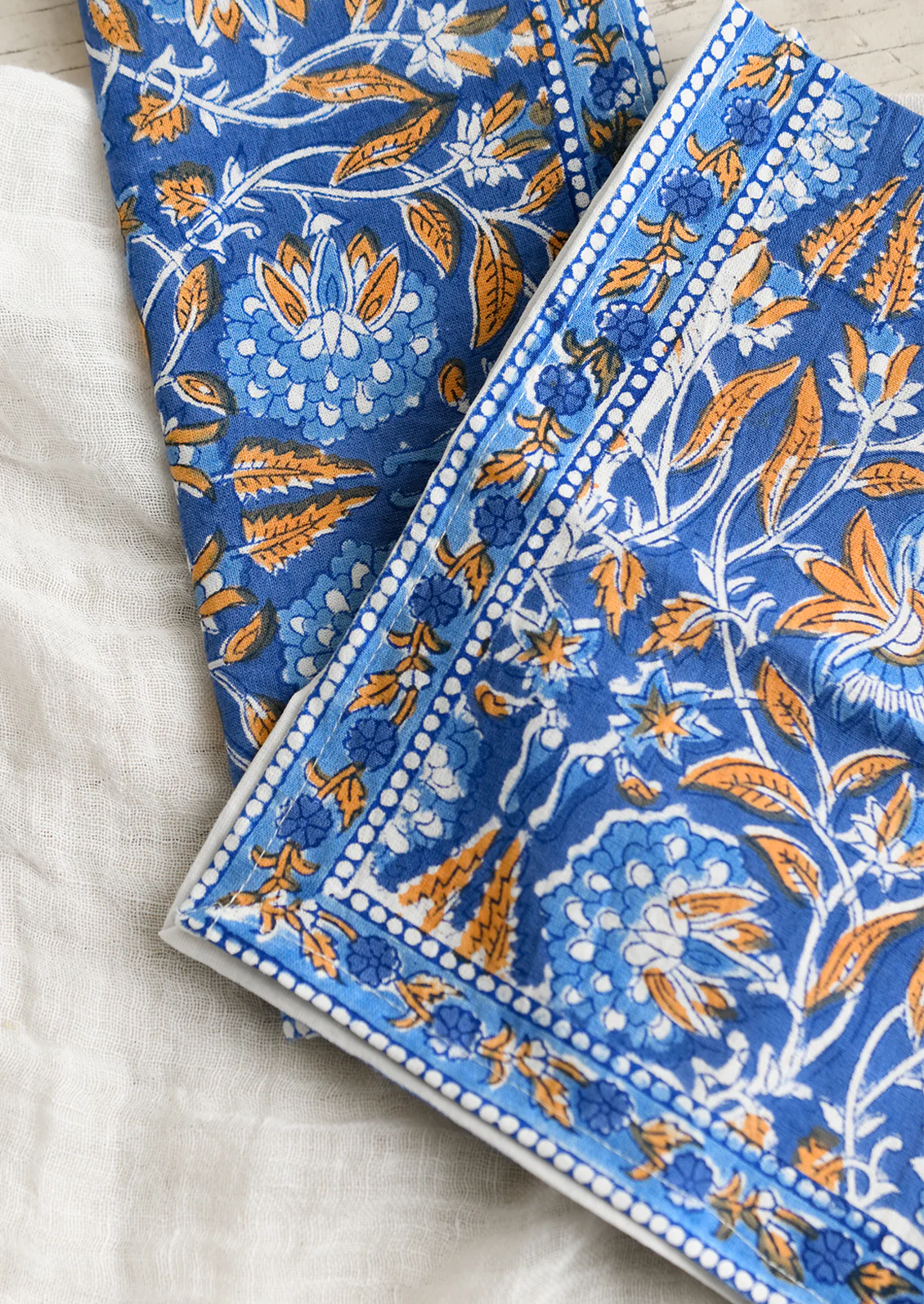 Capri Block Print Napkin Set - Image 2