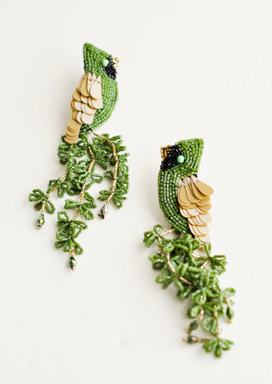 Cardinal Beaded Earrings