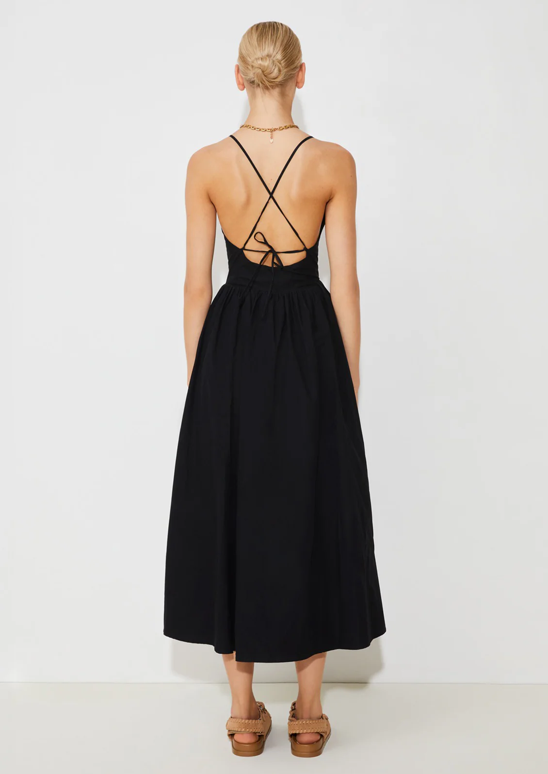 Cecilia Open Back Poplin Dress - Image 2