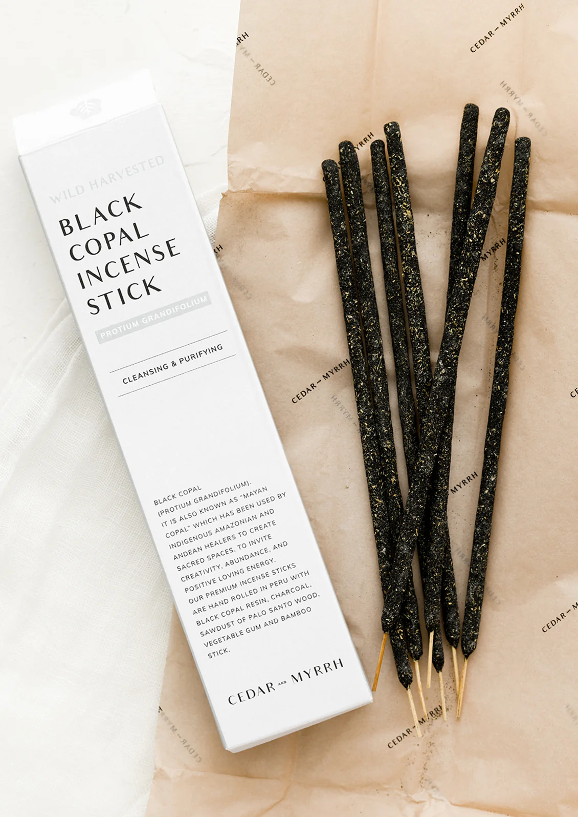 Cedar & Myrrh Rolled Incense - Image 3