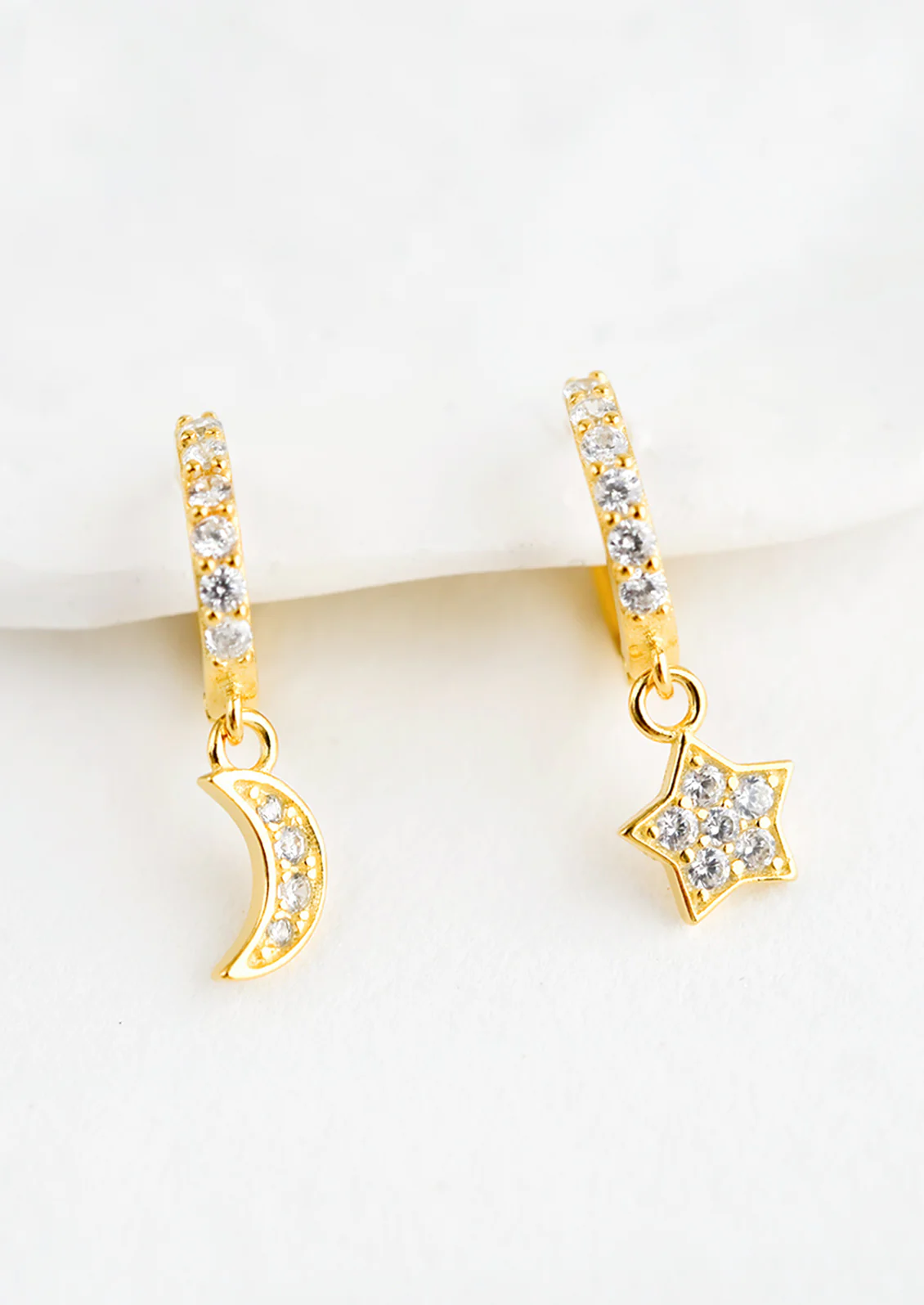 Celestial Huggie Hoop Earrings