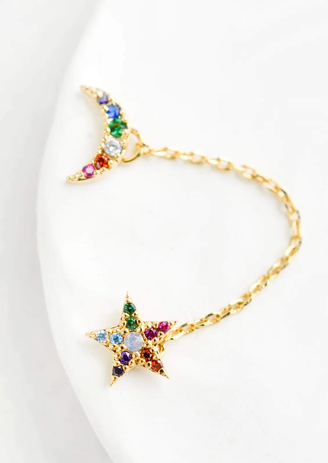 Celestial Rainbow Double Stud Earring