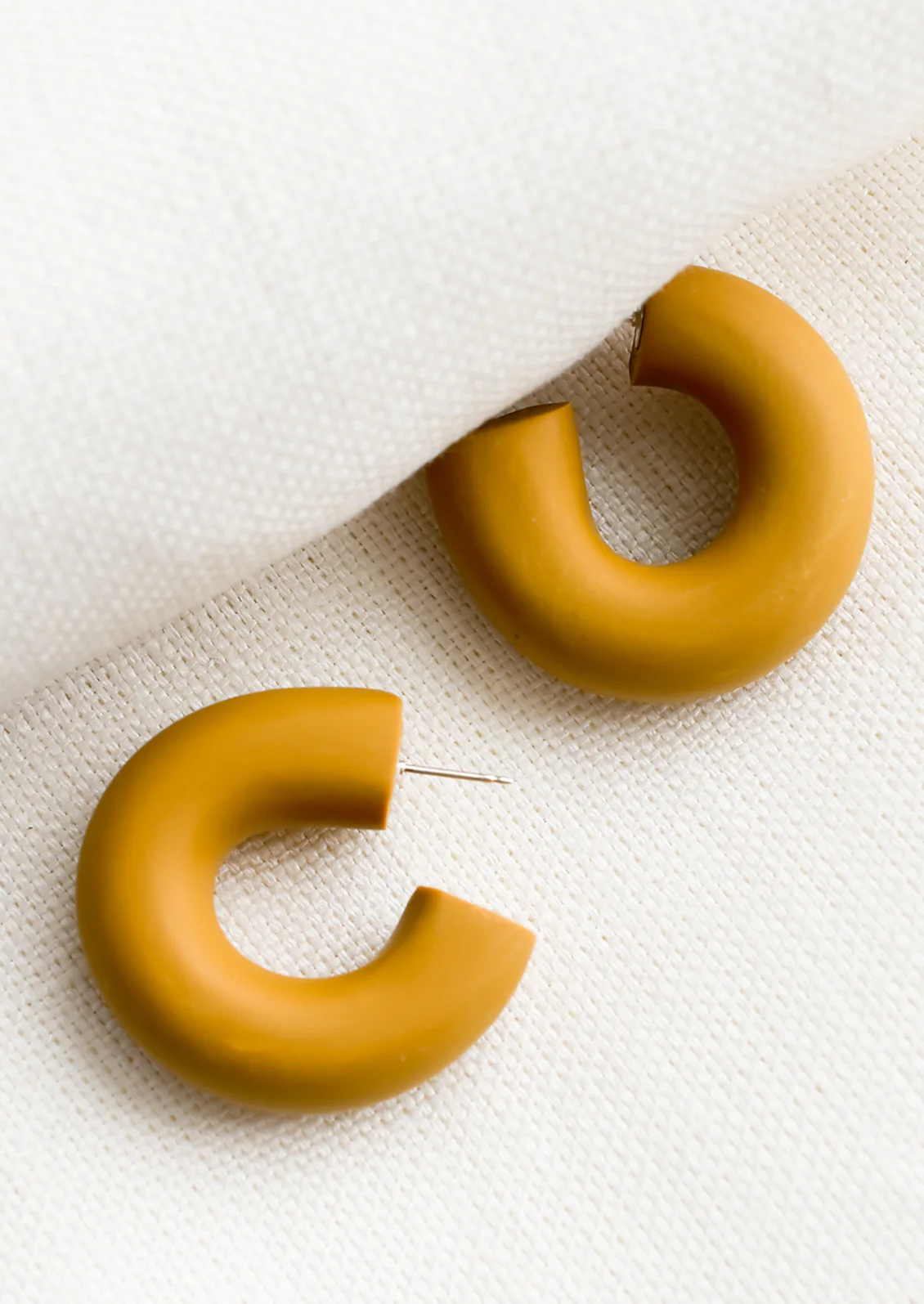 Chunky Clay Hoop Earrings in Solids