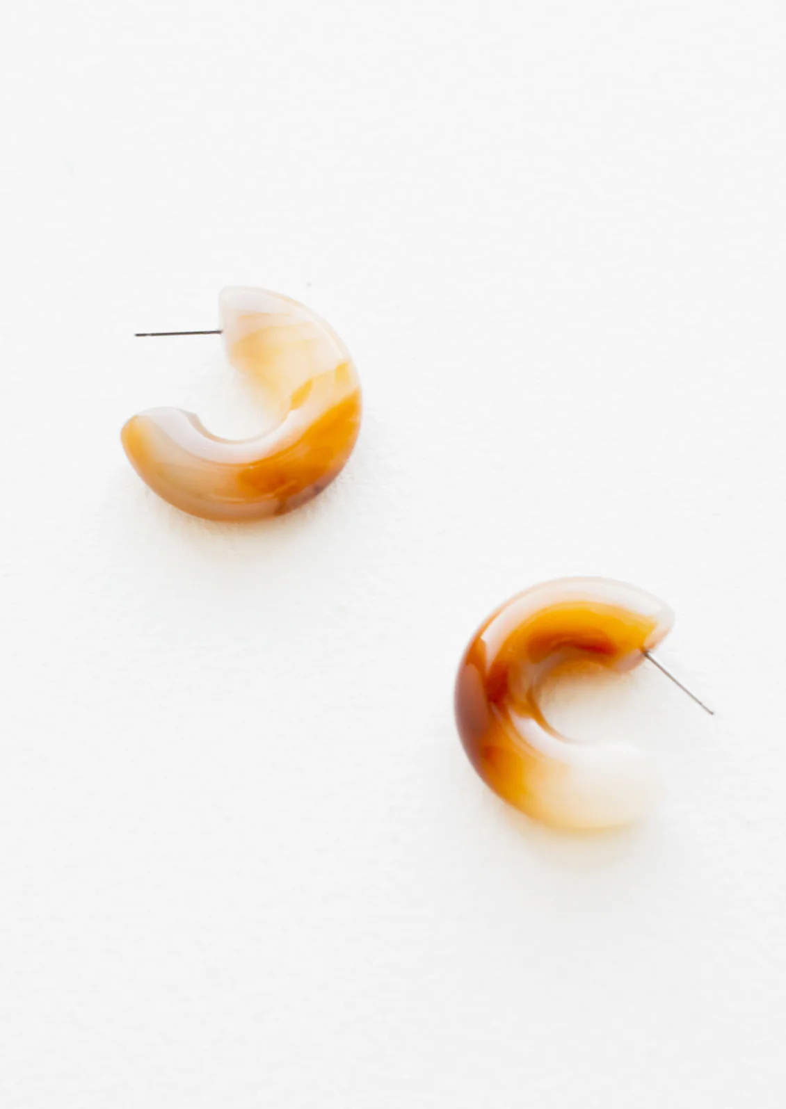 Chunky Resin Hoop Earrings - Image 3