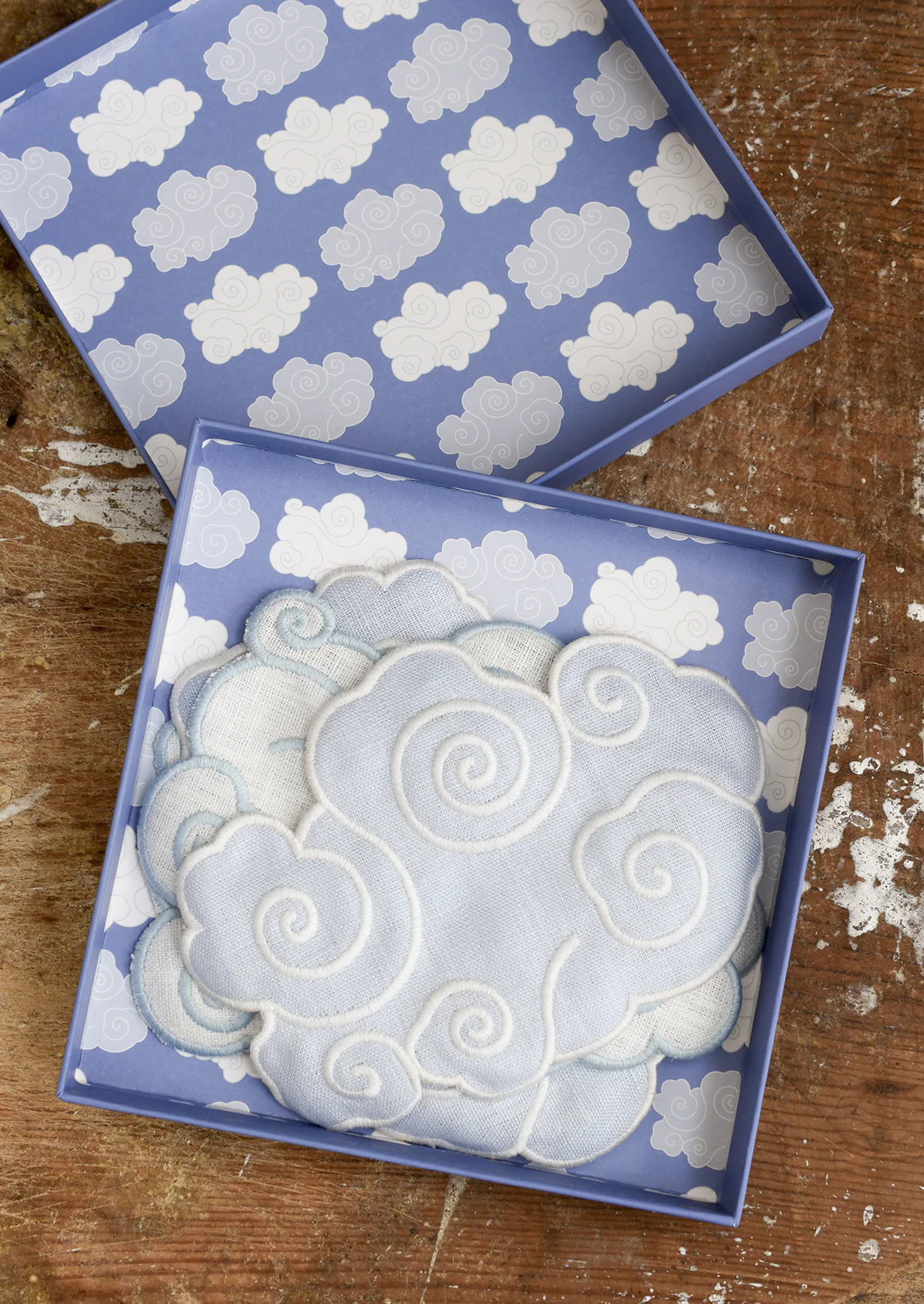 Cloud Linen Cocktail Napkin Set - Image 3