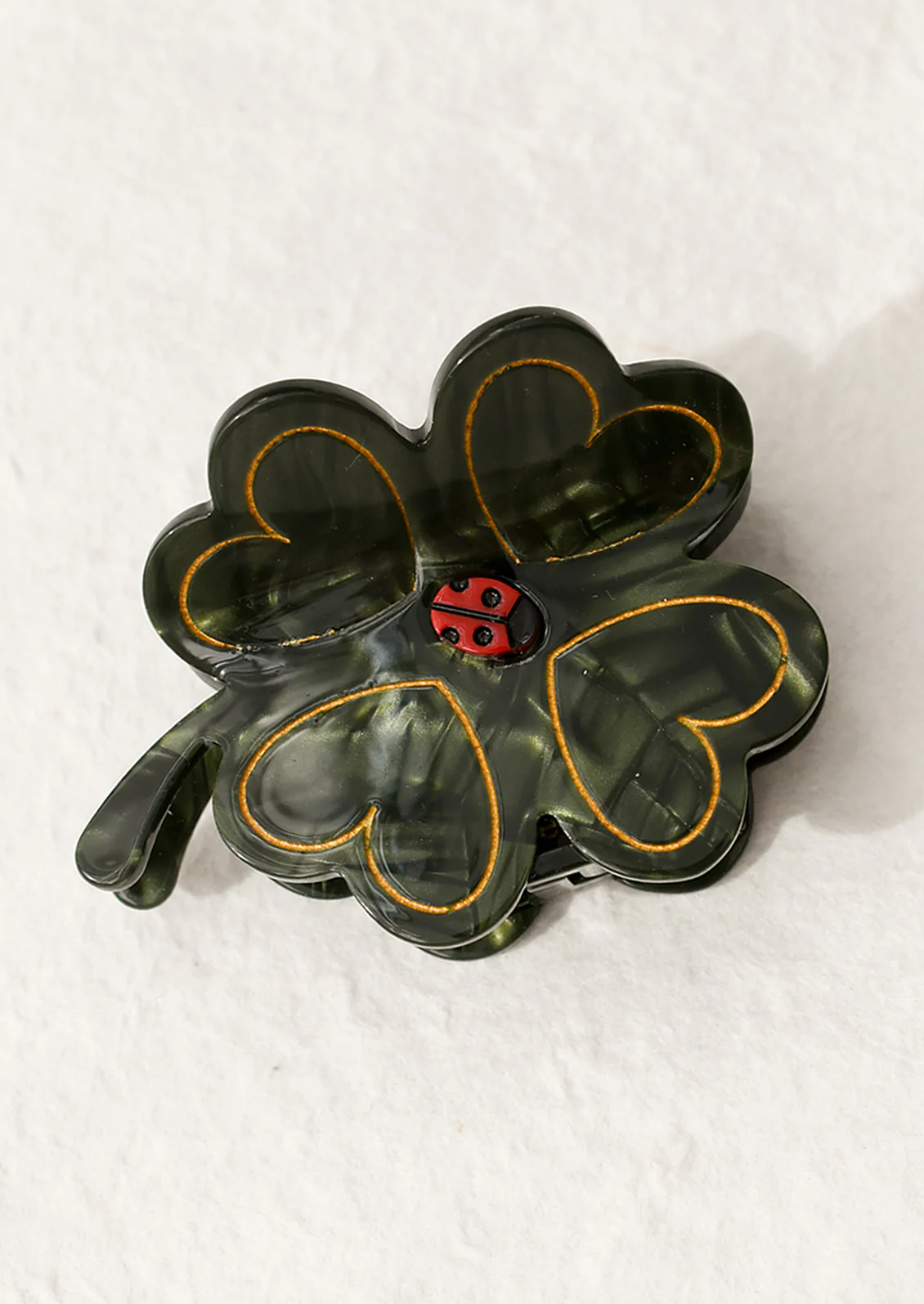 Clover With Ladybug Hair Claw
