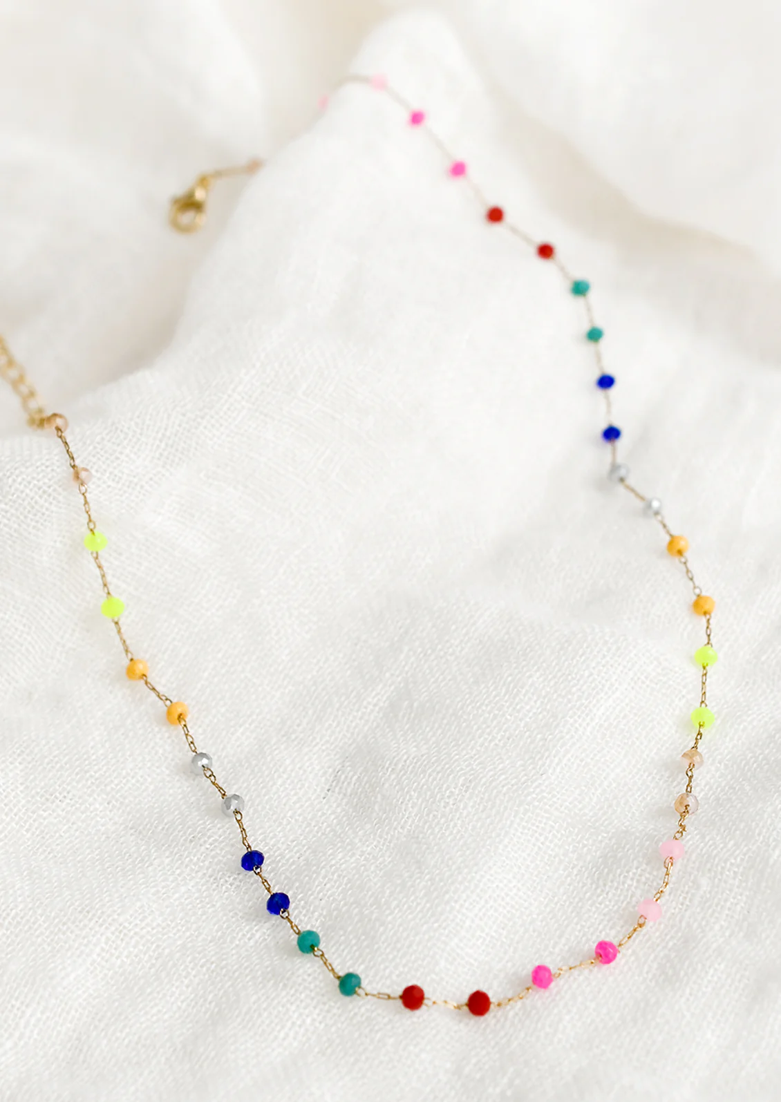 Color Spectrum Beaded Necklace
