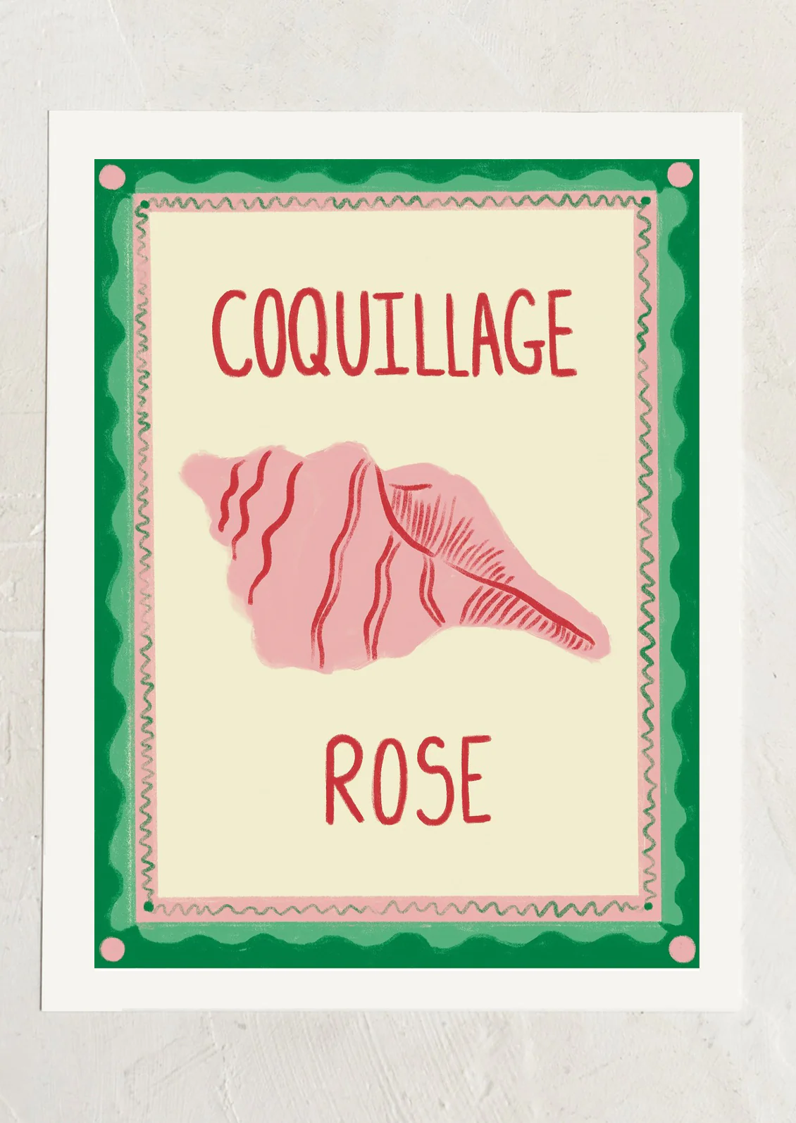 Coquillage Rose Print
