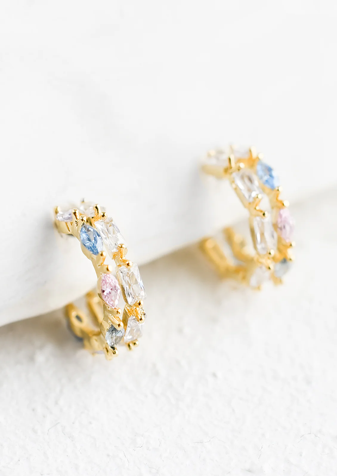 Crystal Duo Hoop Earrings