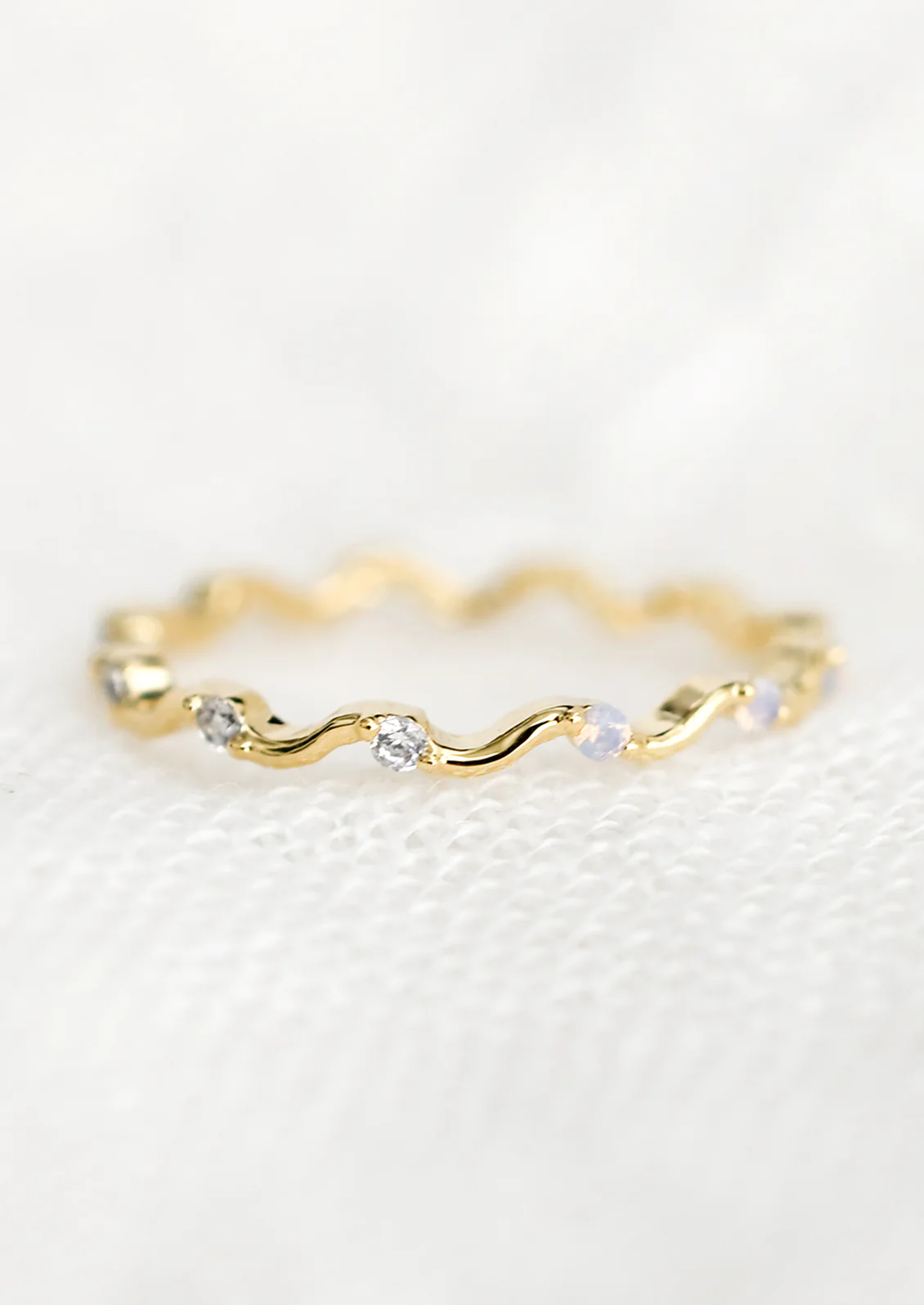 Crystal Squiggle Ring