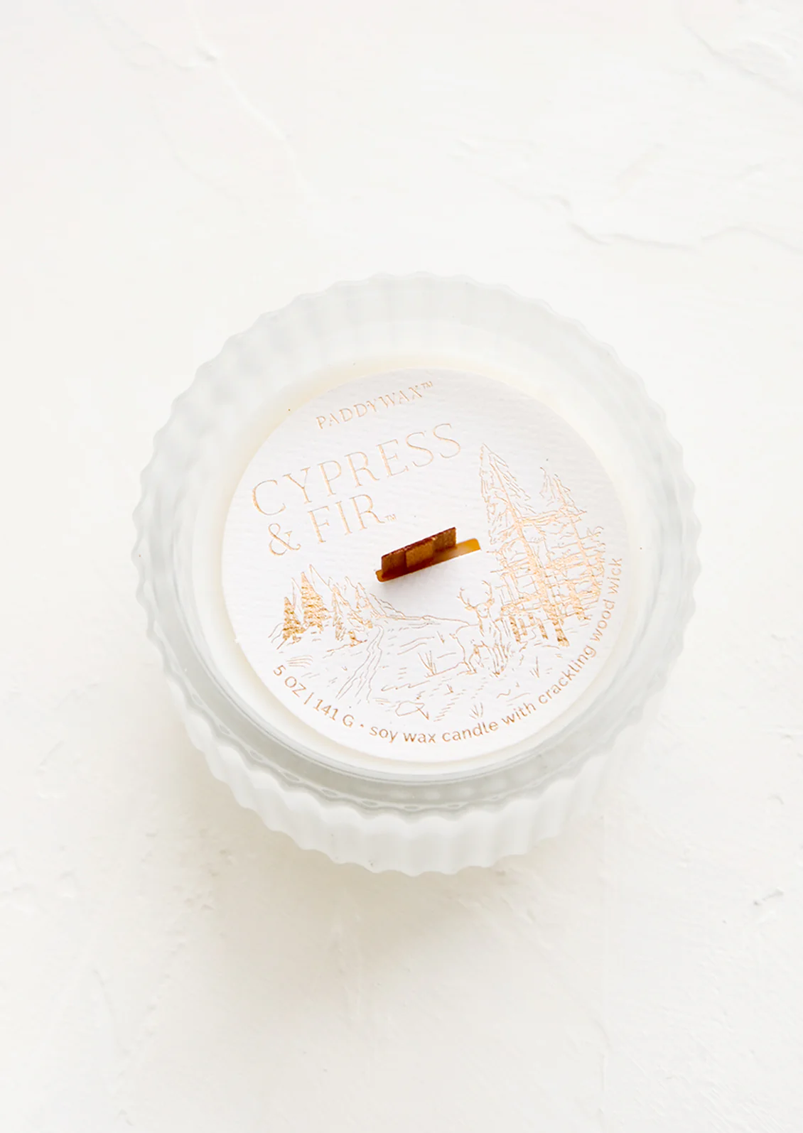Cypress & Fir Fluted Glass Candle