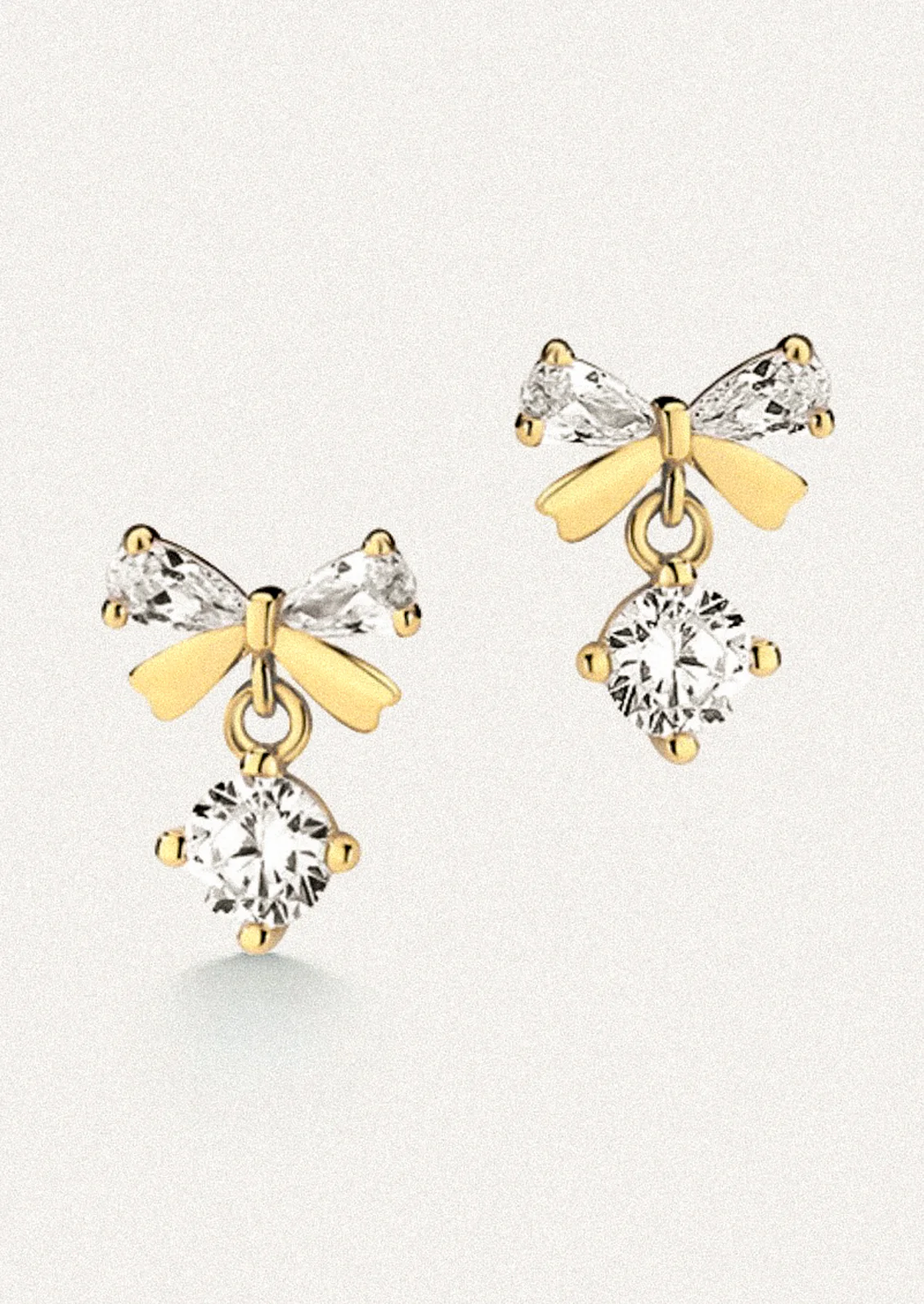 Crystal Bow Stud Earrings - Image 3