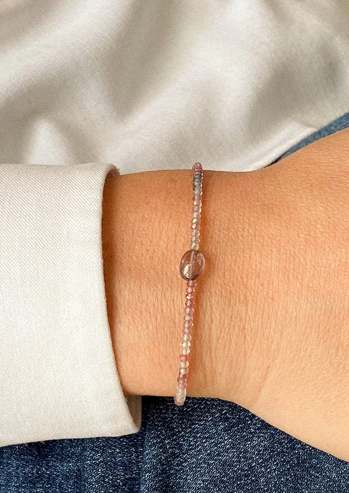 Delicate Spinel Beaded Bracelet - Image 3
