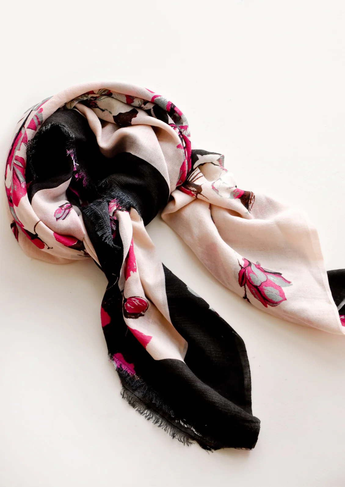 Blooming Dogwood Wool-Silk Scarf - Image 2