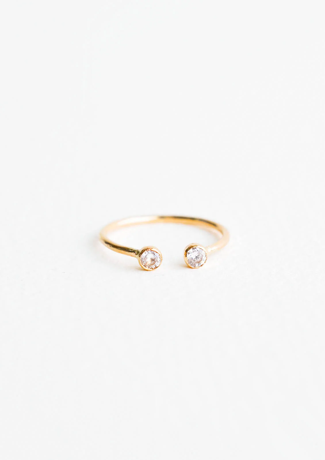 Double Gemstone Bezel Ring - Image 3