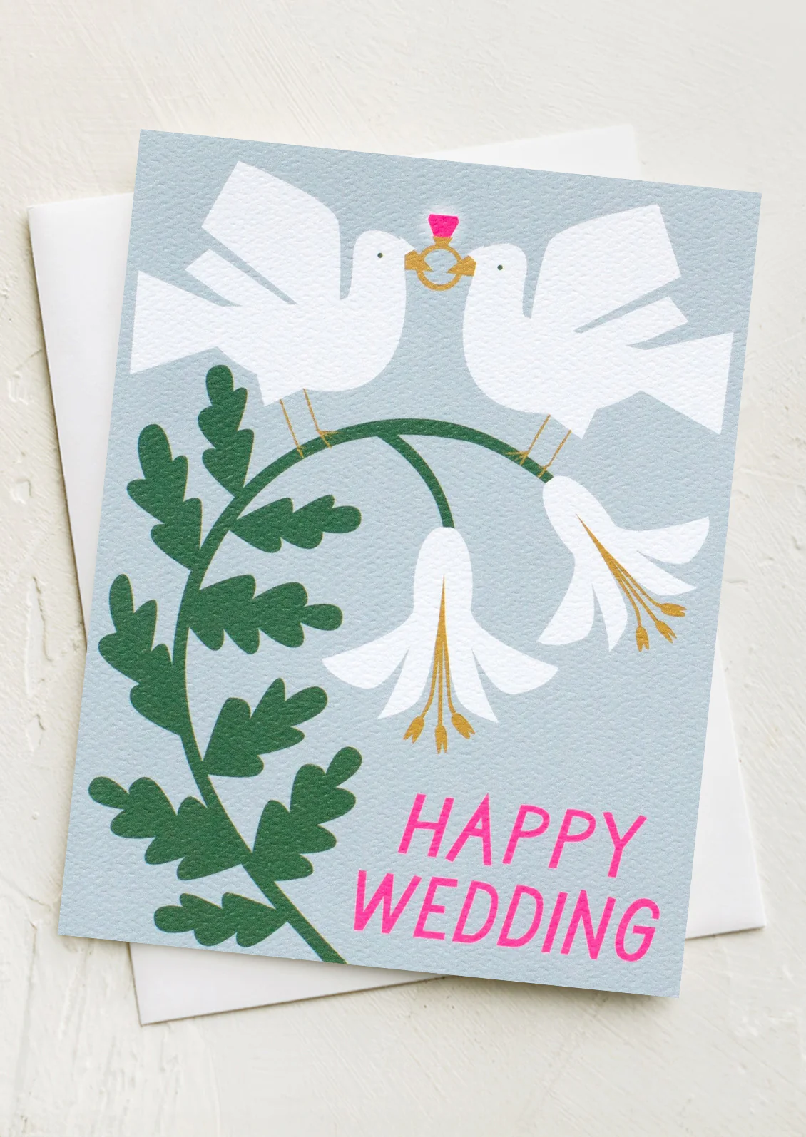 Doves Happy Wedding Card