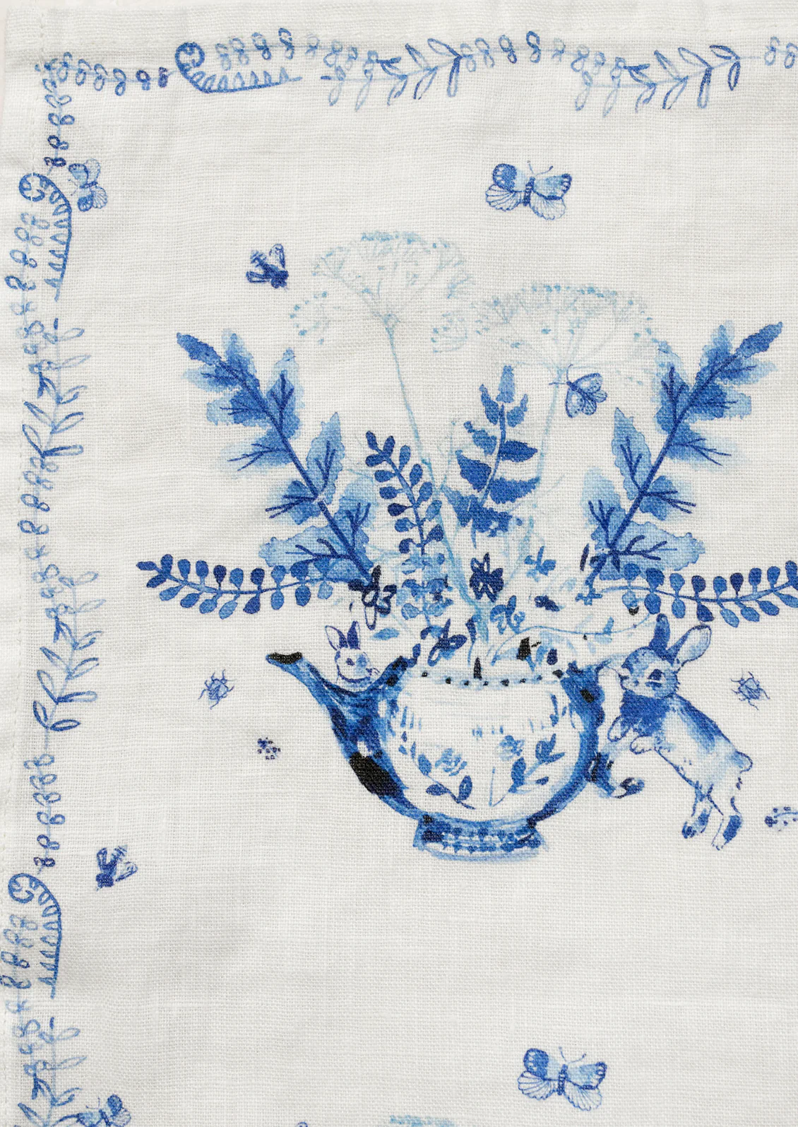 Toile Rabbit Napkin Set - Image 4