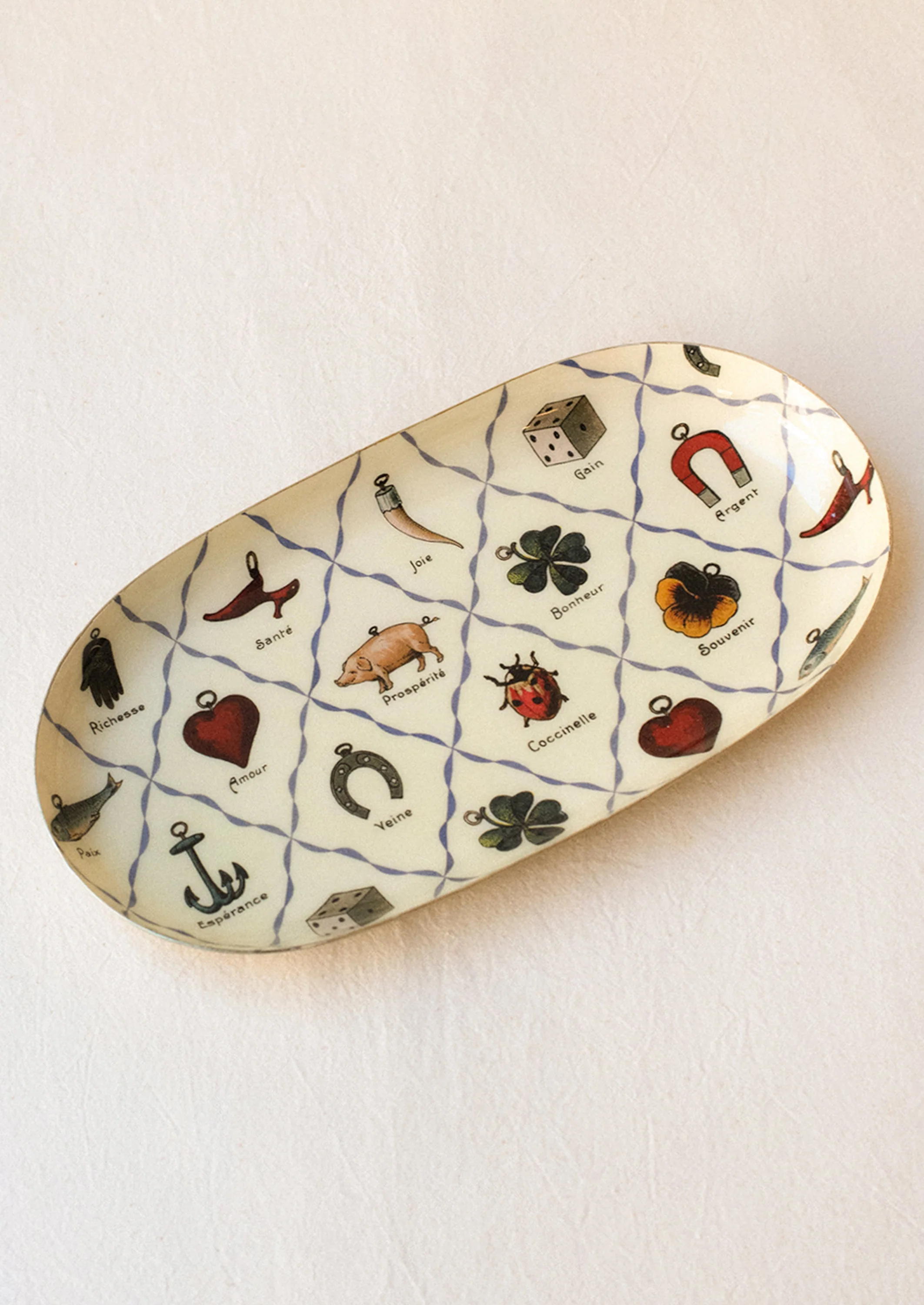 Oval Enamel Catchall Tray - Image 3