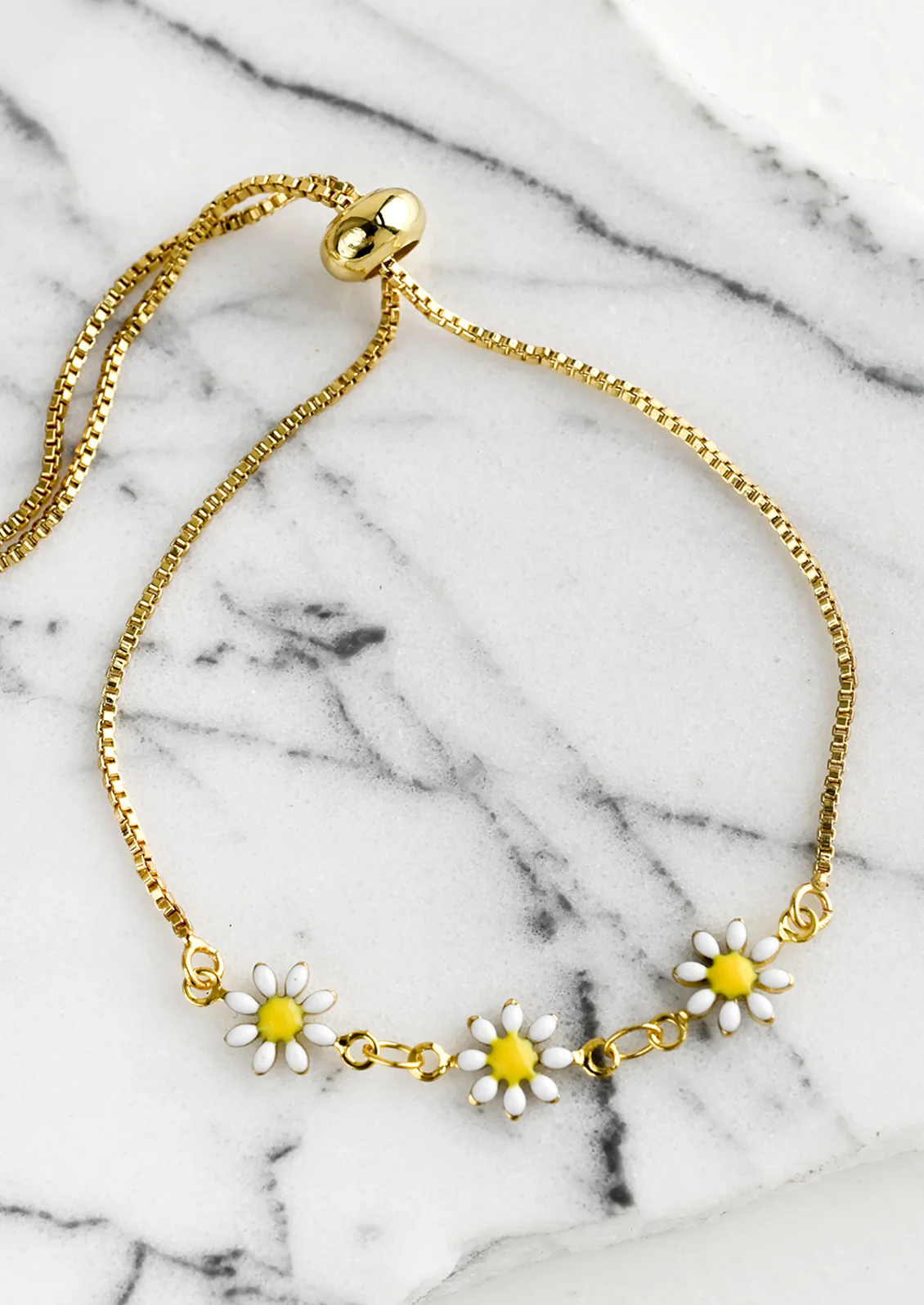 Enameled Daisies Bracelet