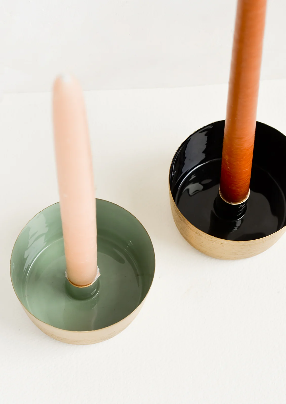 Enameled Taper Candle Holder - Image 3