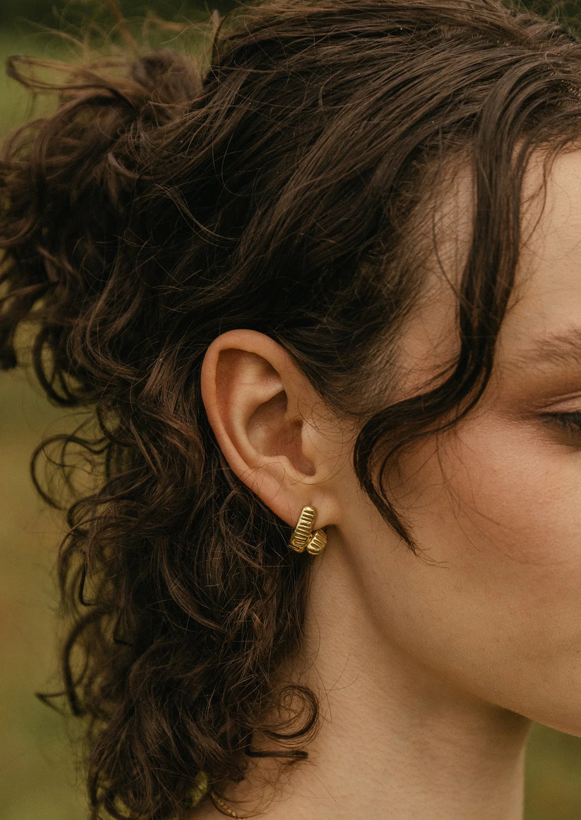 Lost Wax Loop Earrings - Image 2