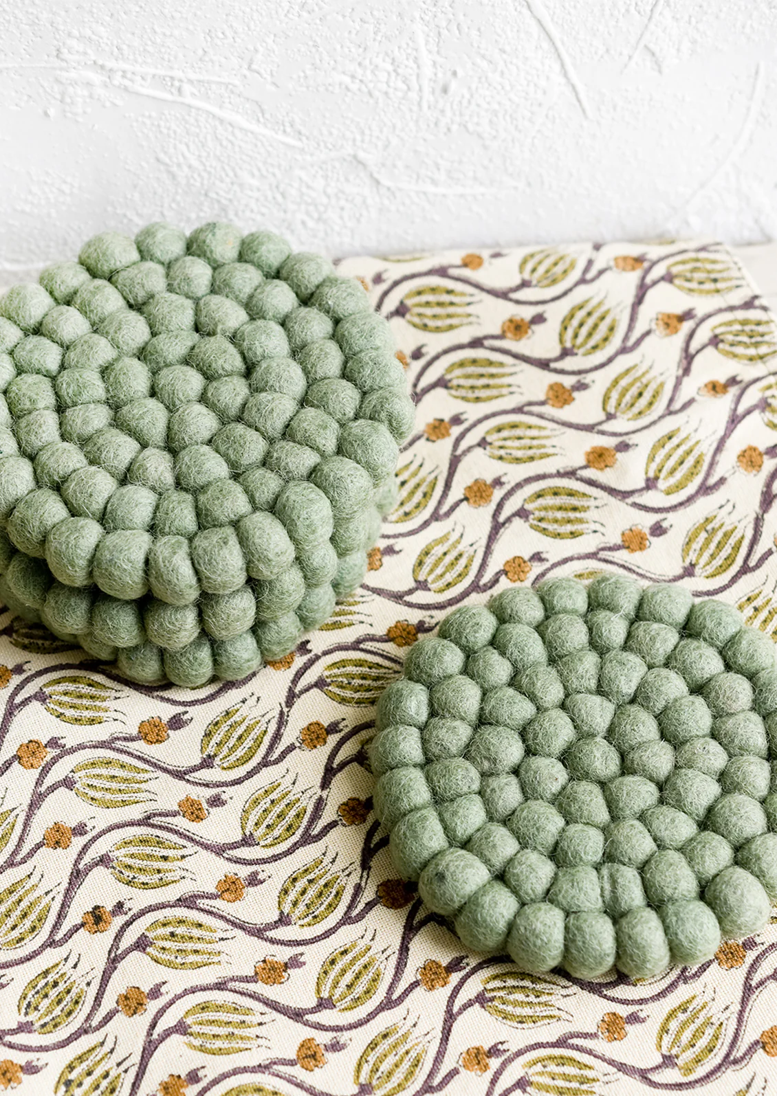 Felted Wool Coaster Set - Image 3
