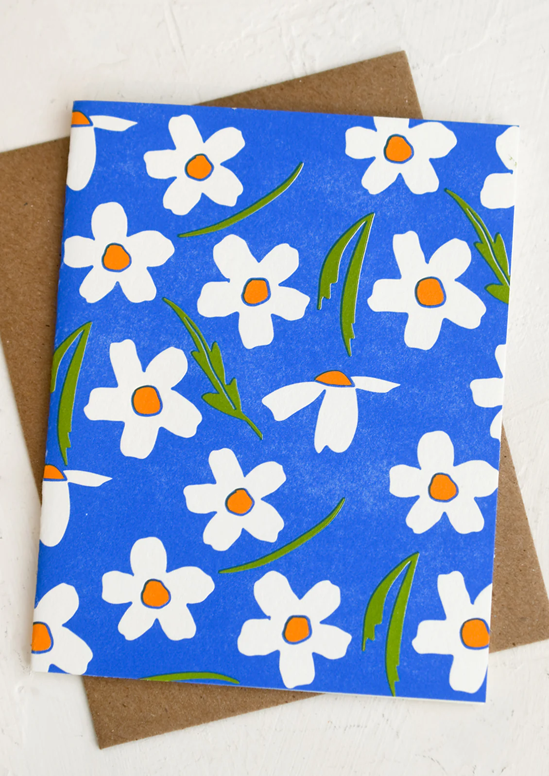 Flora En Bleu Blank Card