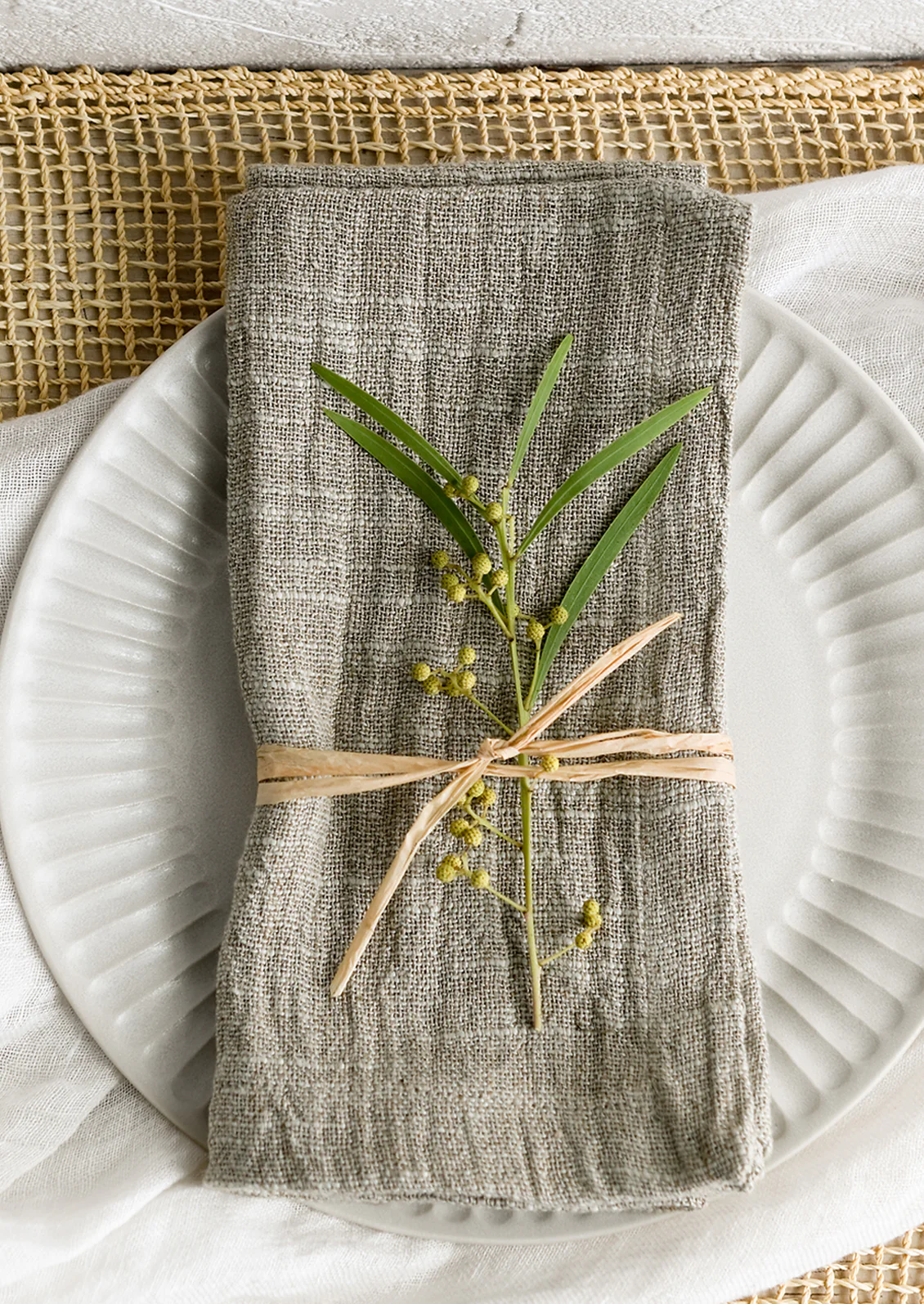Fluted Rim Ceramic Plate - Image 3
