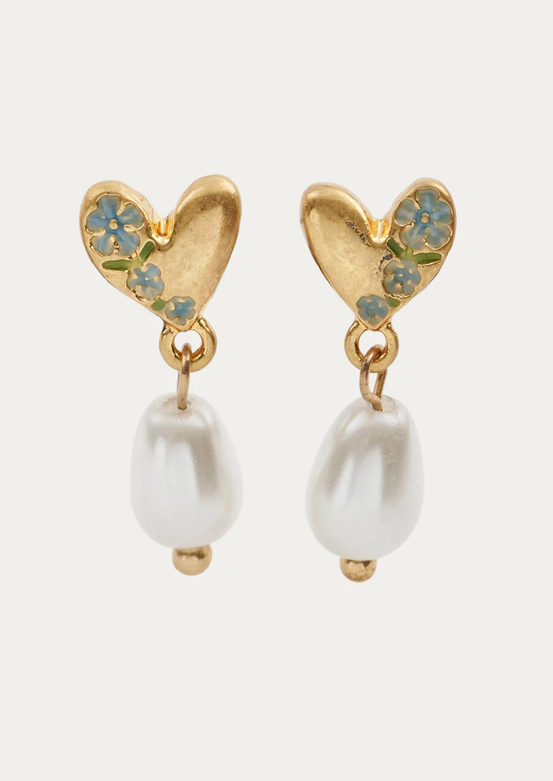 Forget-Me-Not Heart Earrings