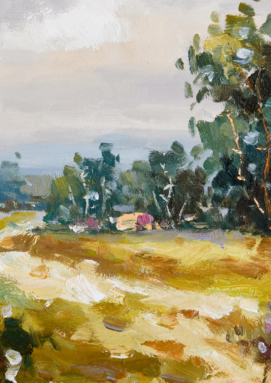 Framed Oil Landscape Painting, Countryside III - Image 3